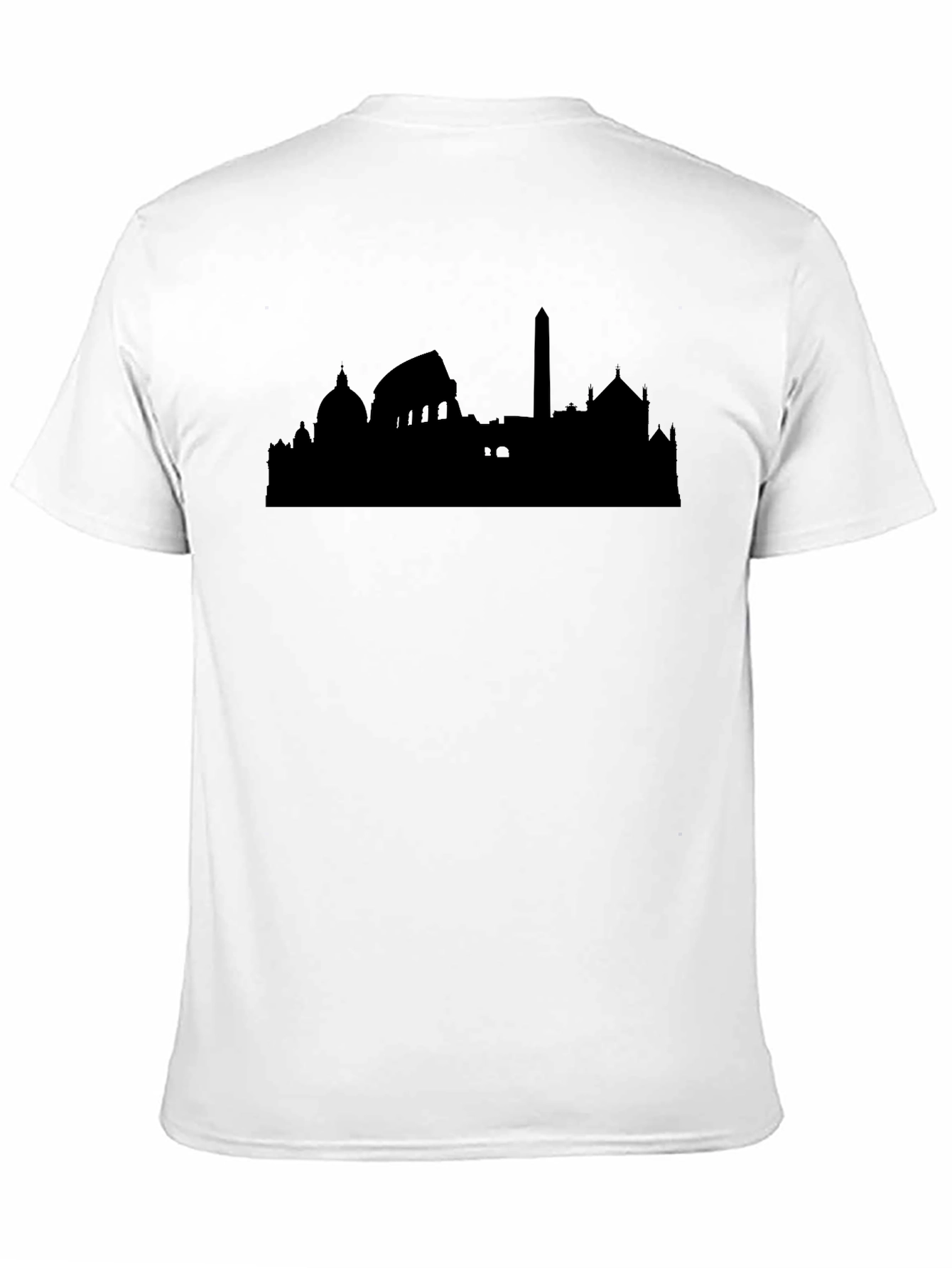 Black Rome Skyline Graphic T-Shirt - Classic Silhouette Tee view 11