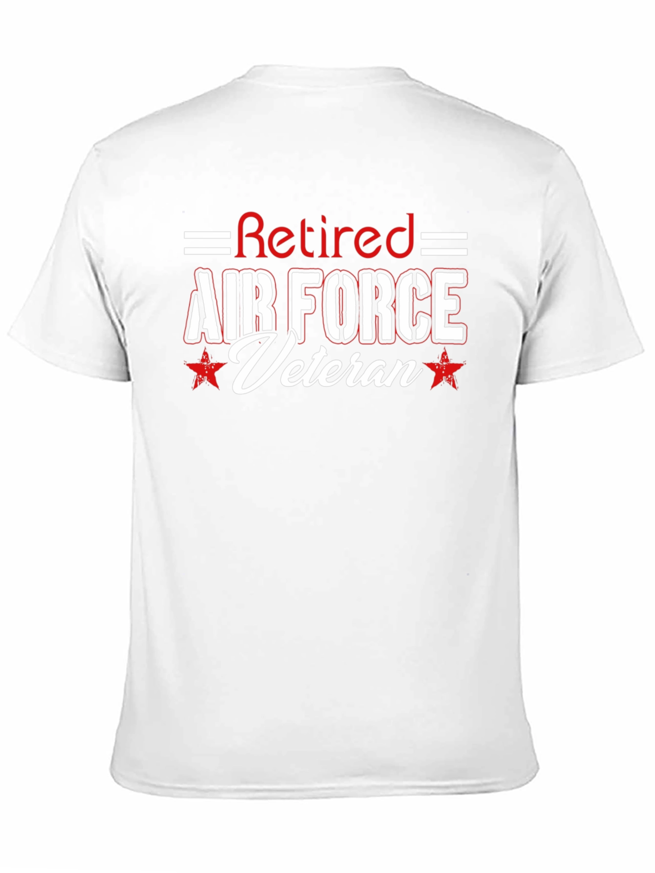 Black Retired Air Force Veteran Black T-Shirt view 11