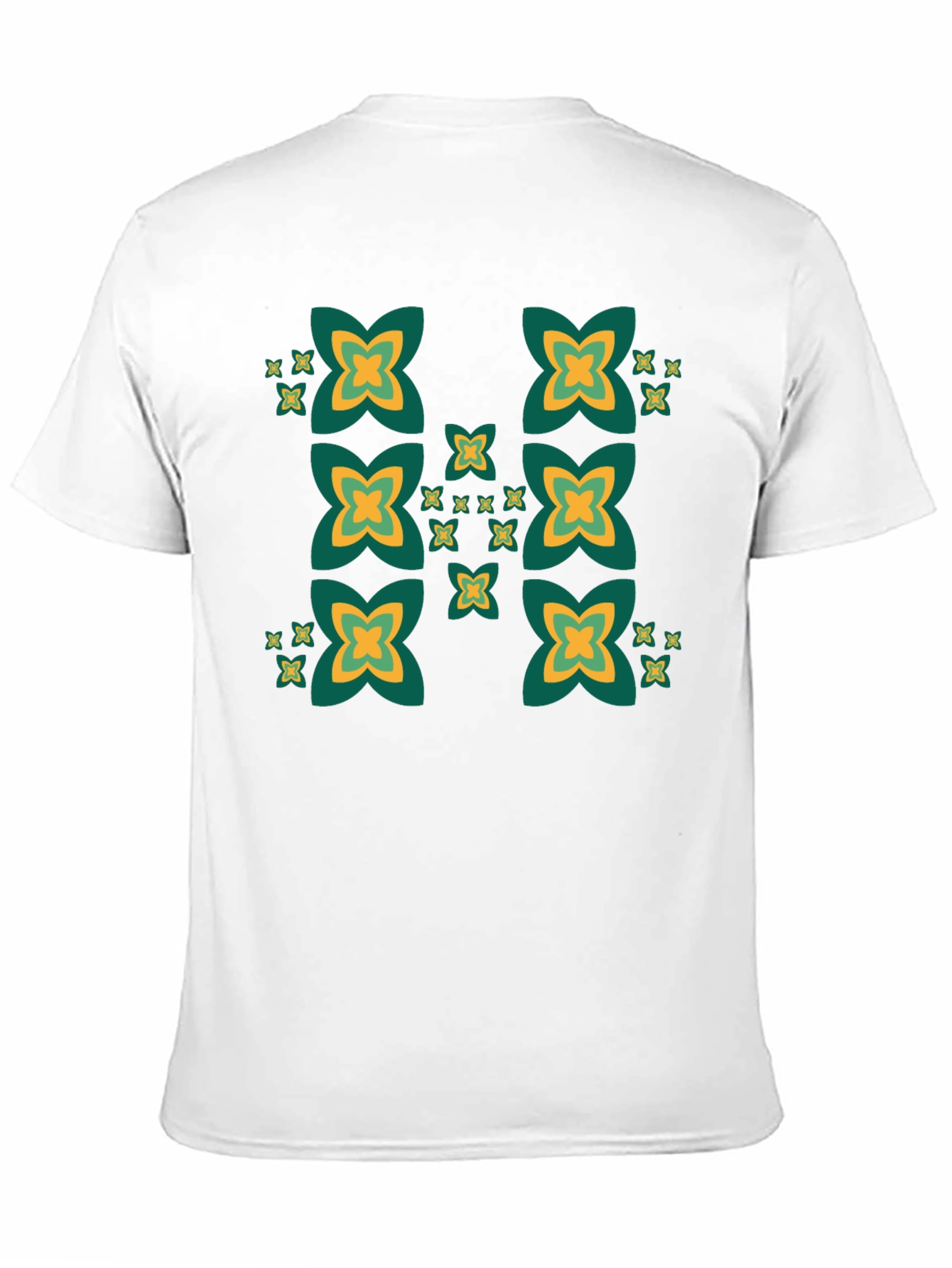 Black Black Tee with Geometric Clover Pattern view 11