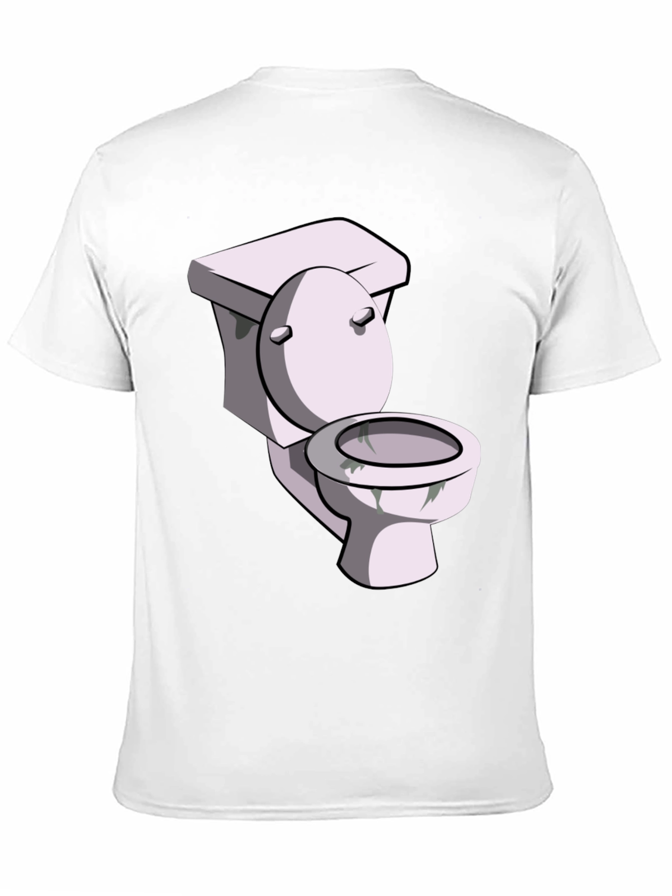 Black Toilet Humor Graphic Tee - Black Cotton T-Shirt view 11