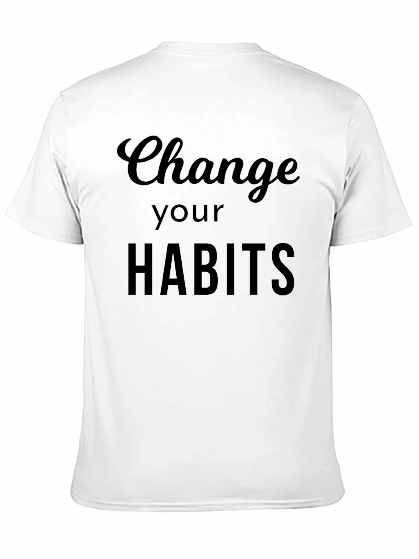 Black Change Your Habits Black Graphic Tee view 11
