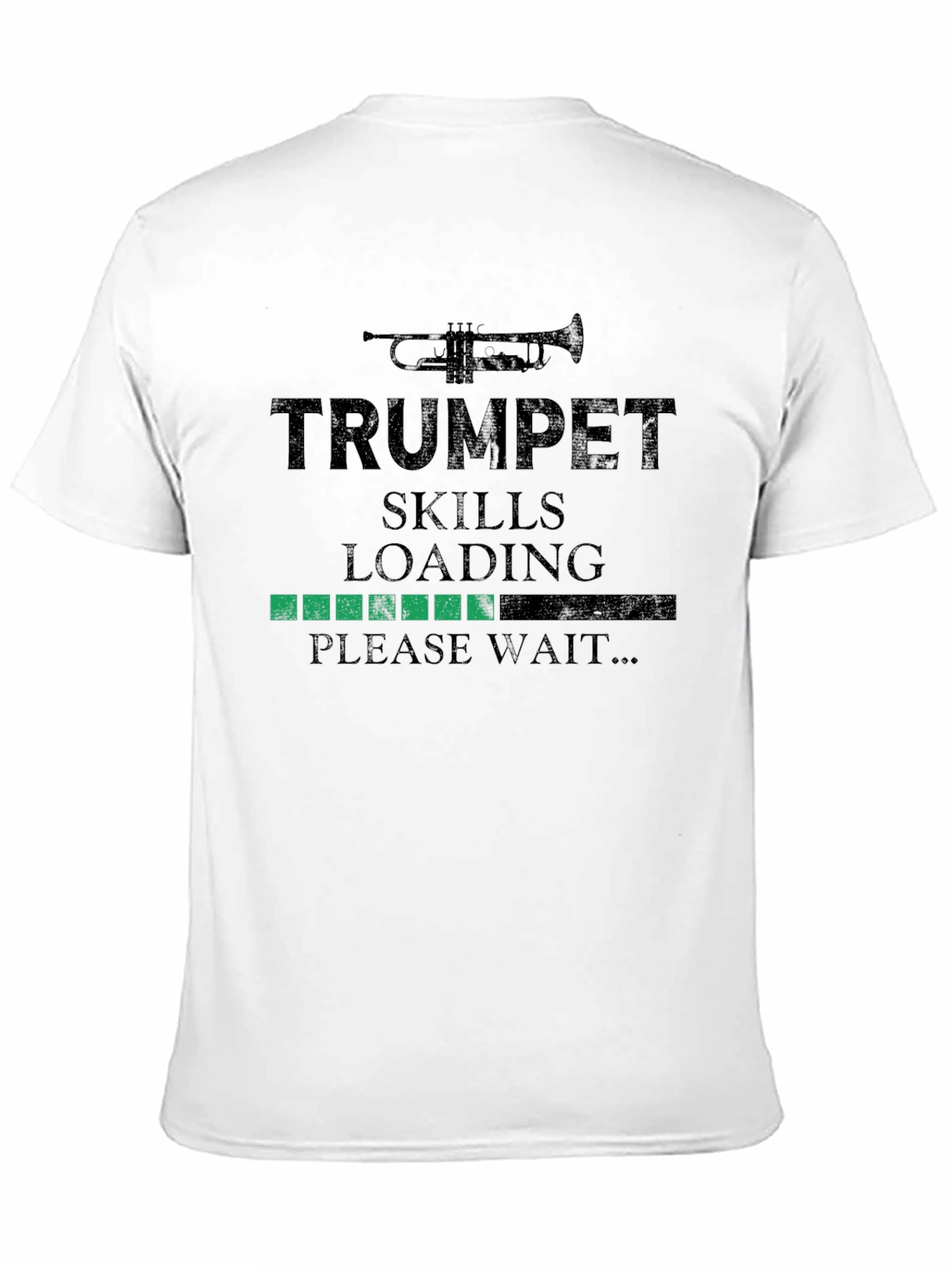 Black Trumpet Skills Loading T-Shirt - Musician Gift view 11