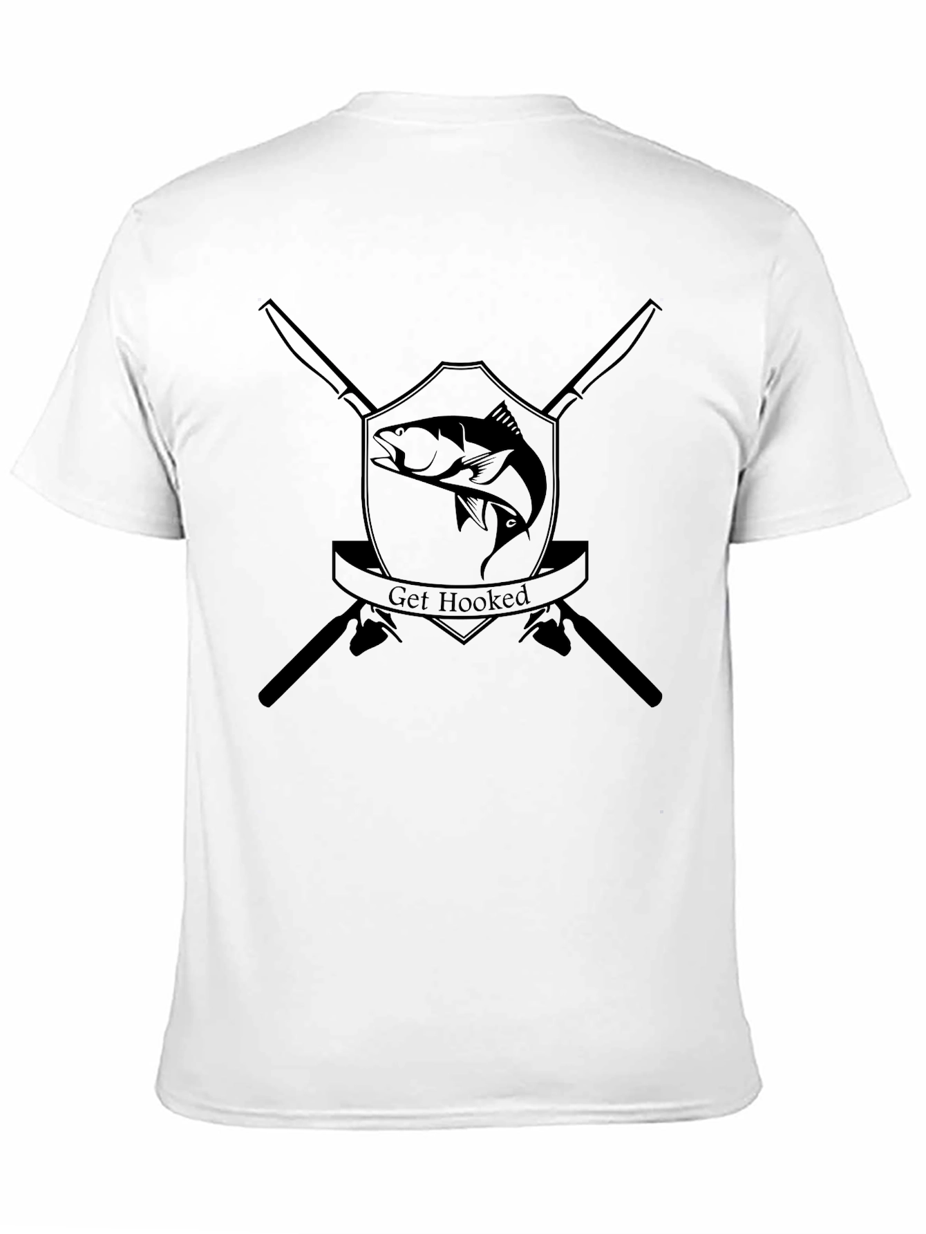 Black Get Hooked Fishing T-Shirt view 11