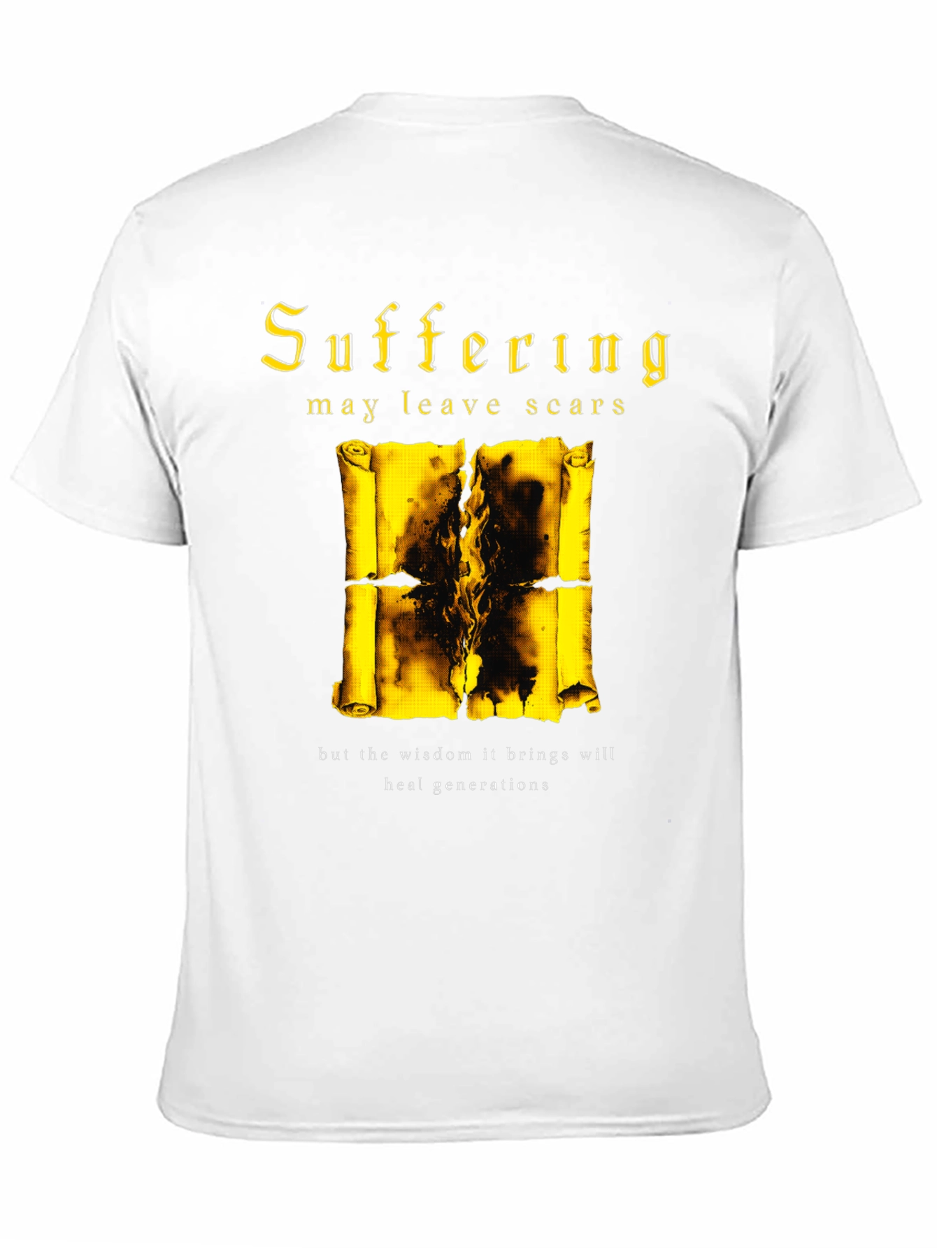 Black Suffering Wisdom Graphic Tee - Black Cotton Blend view 11
