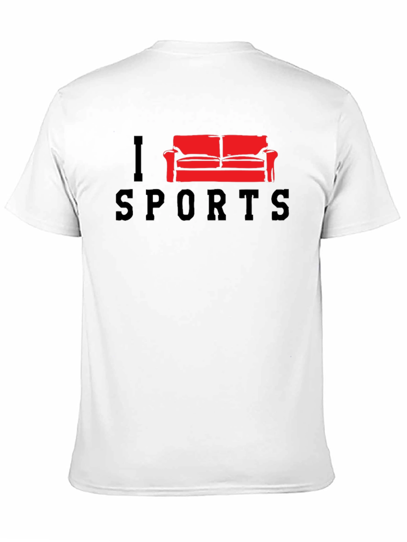 Black I Couch Sports T-Shirt - Funny Lazy Fan Tee view 11