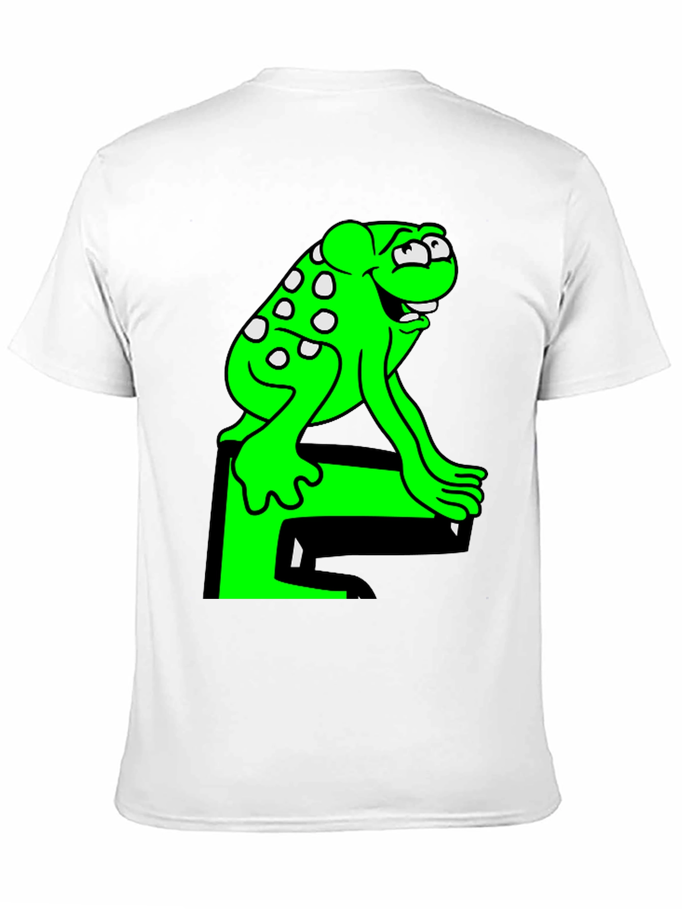 Black Fun Frog Graphic Tee - Black Cotton T-Shirt view 11