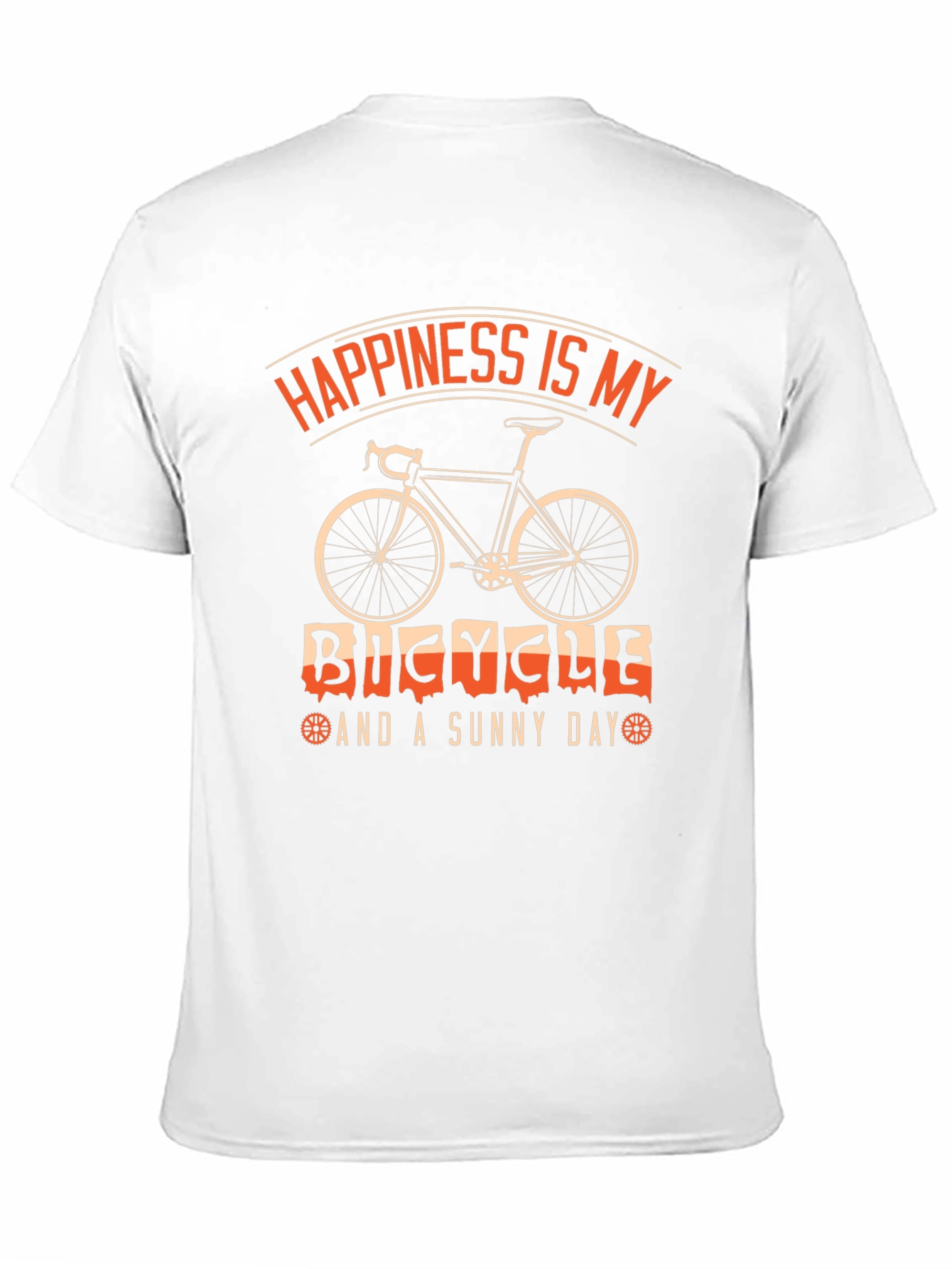 Black Happiness Bicycle T-Shirt - Sunny Day Ride view 11