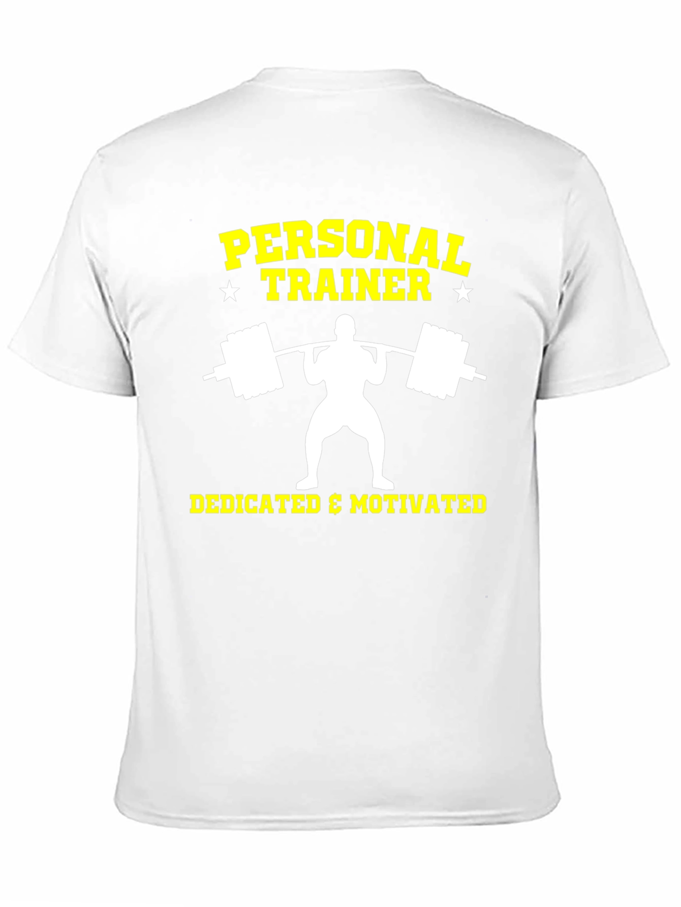 Black Personal Trainer T-Shirt - Dedicated & Motivated Workout Tee view 11