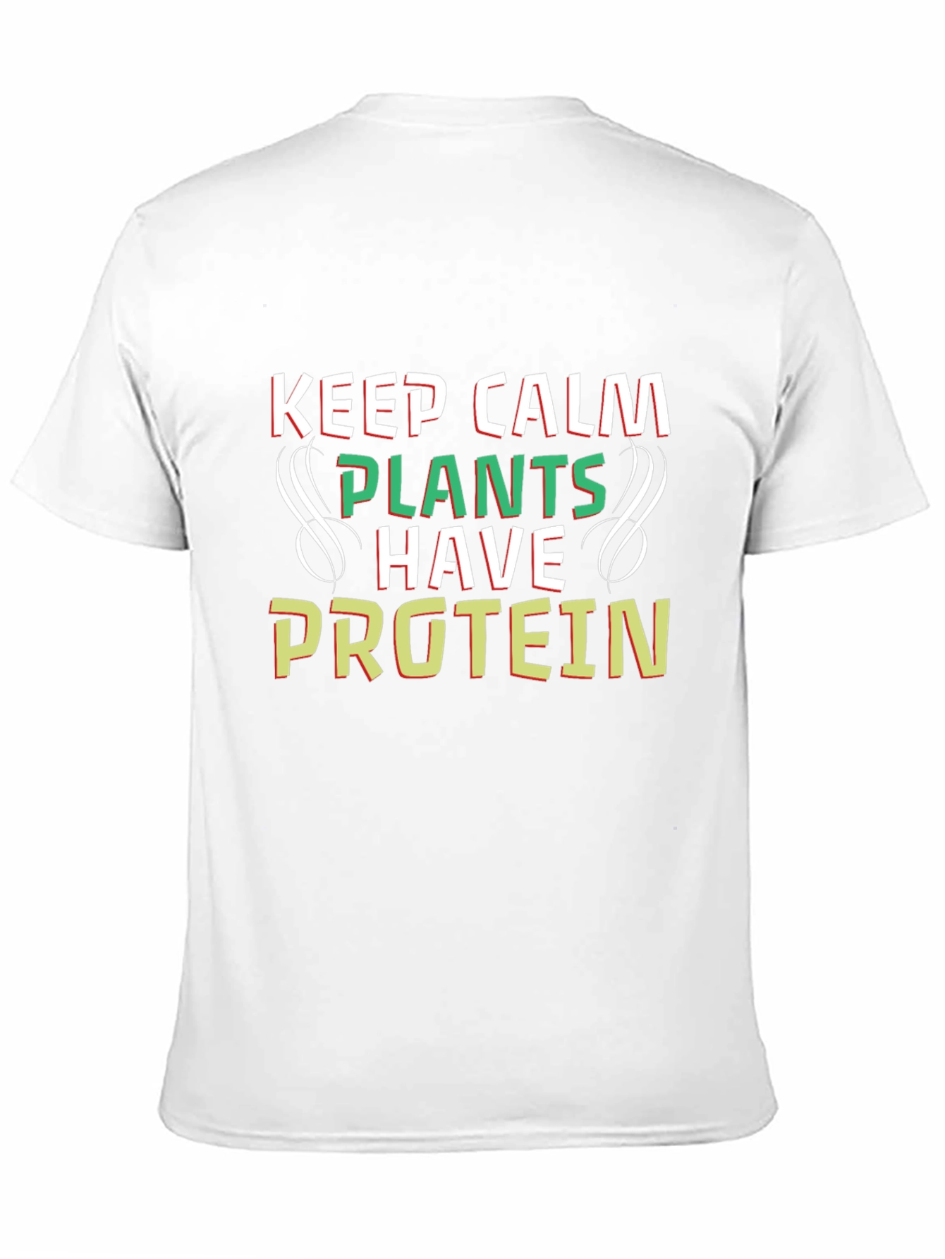 Keep Calm Plants Have Protein Black Tee - 11