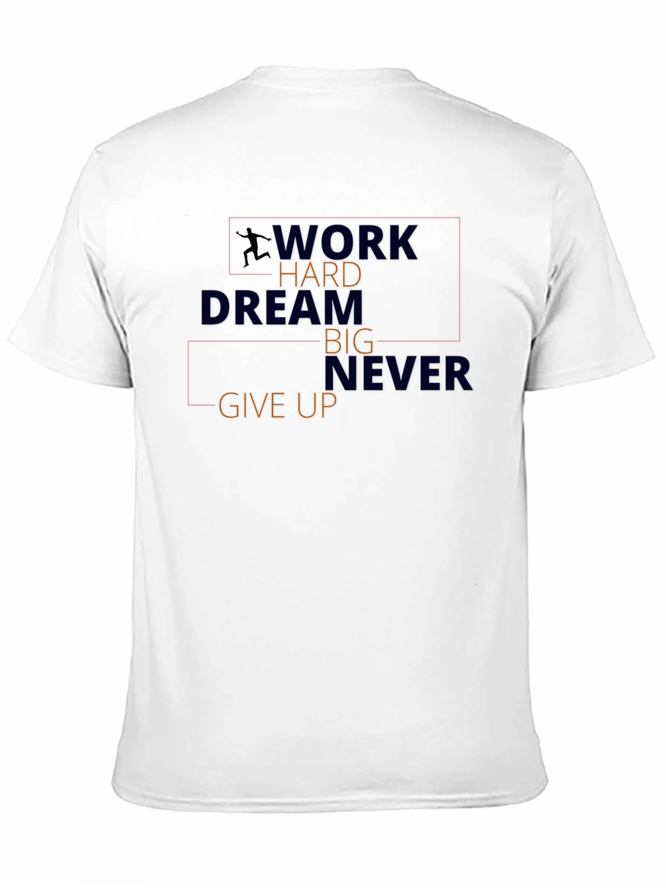 Black Motivational Black T-Shirt: Work Hard, Dream Big view 11