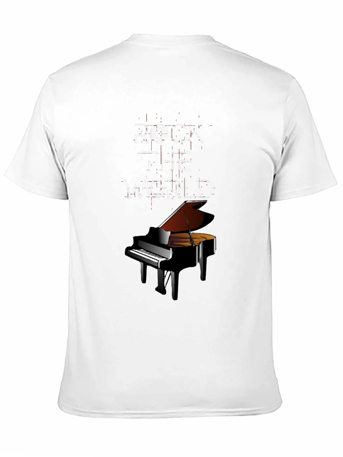 Black Rock the World Piano Graphic Tee - Black view 11