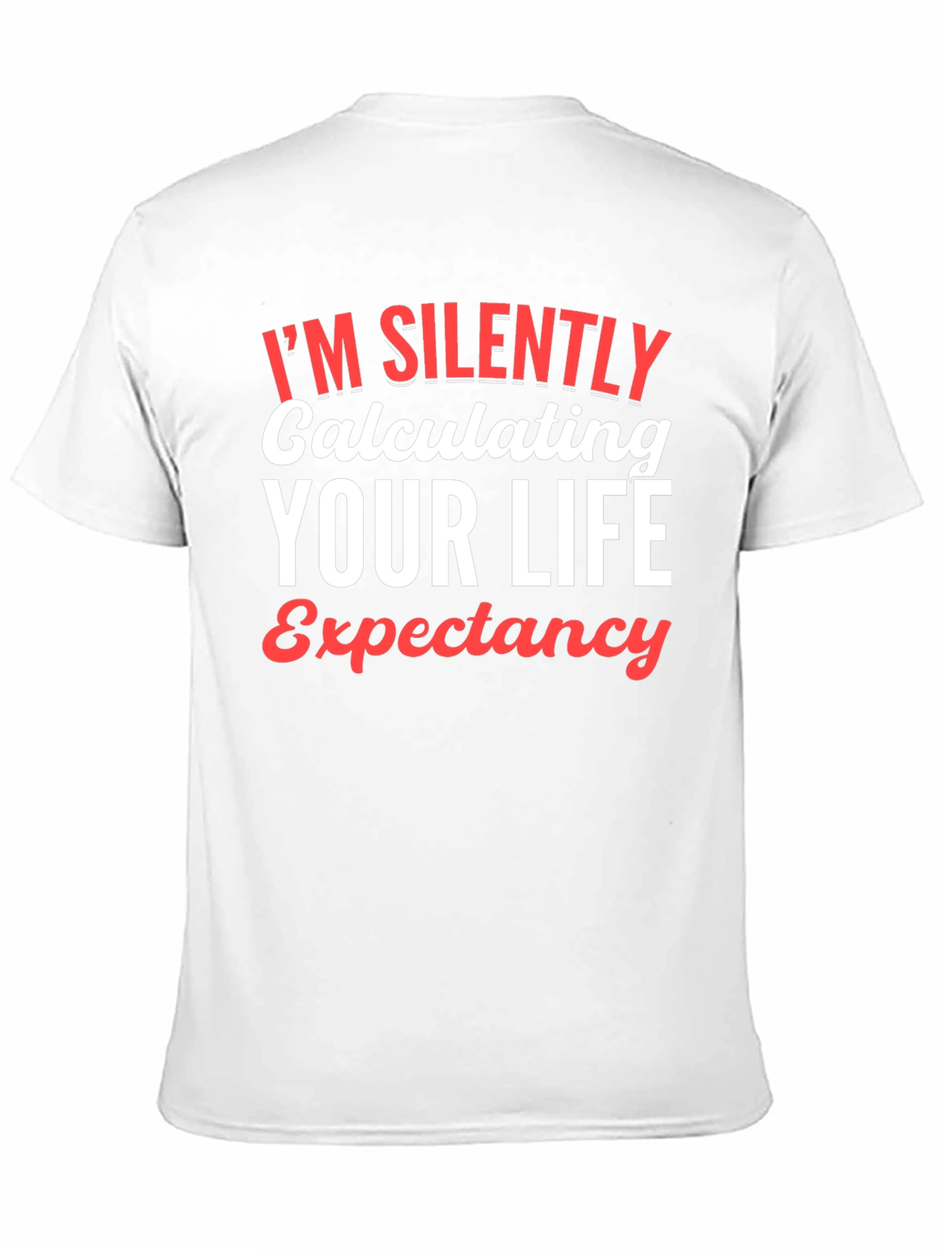 Black Calculating Life Expectancy Graphic T-Shirt view 11