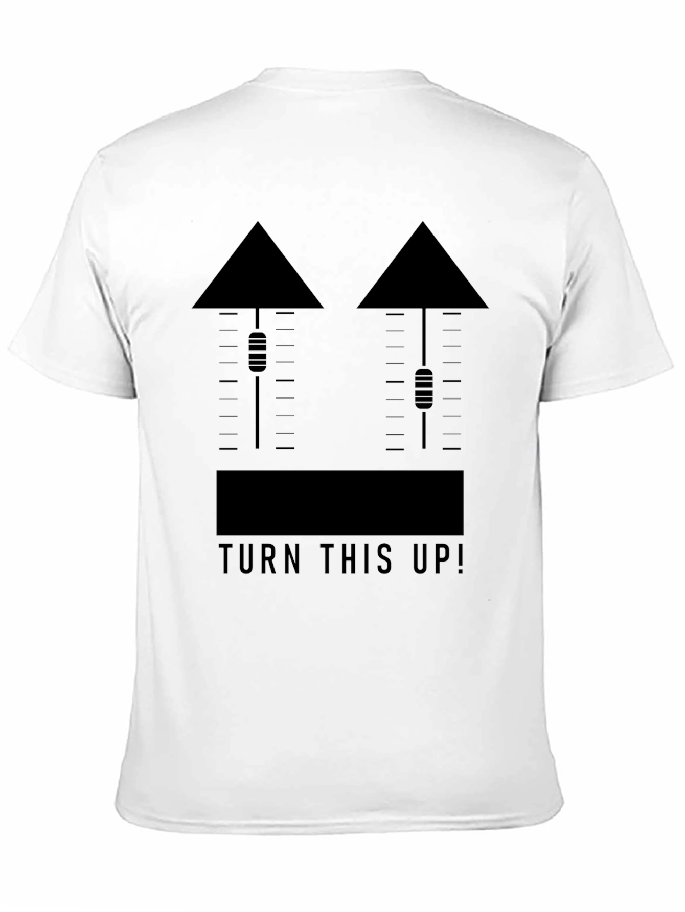 Black Turn This Up Graphic T-Shirt - Black Crew Neck Tee view 11
