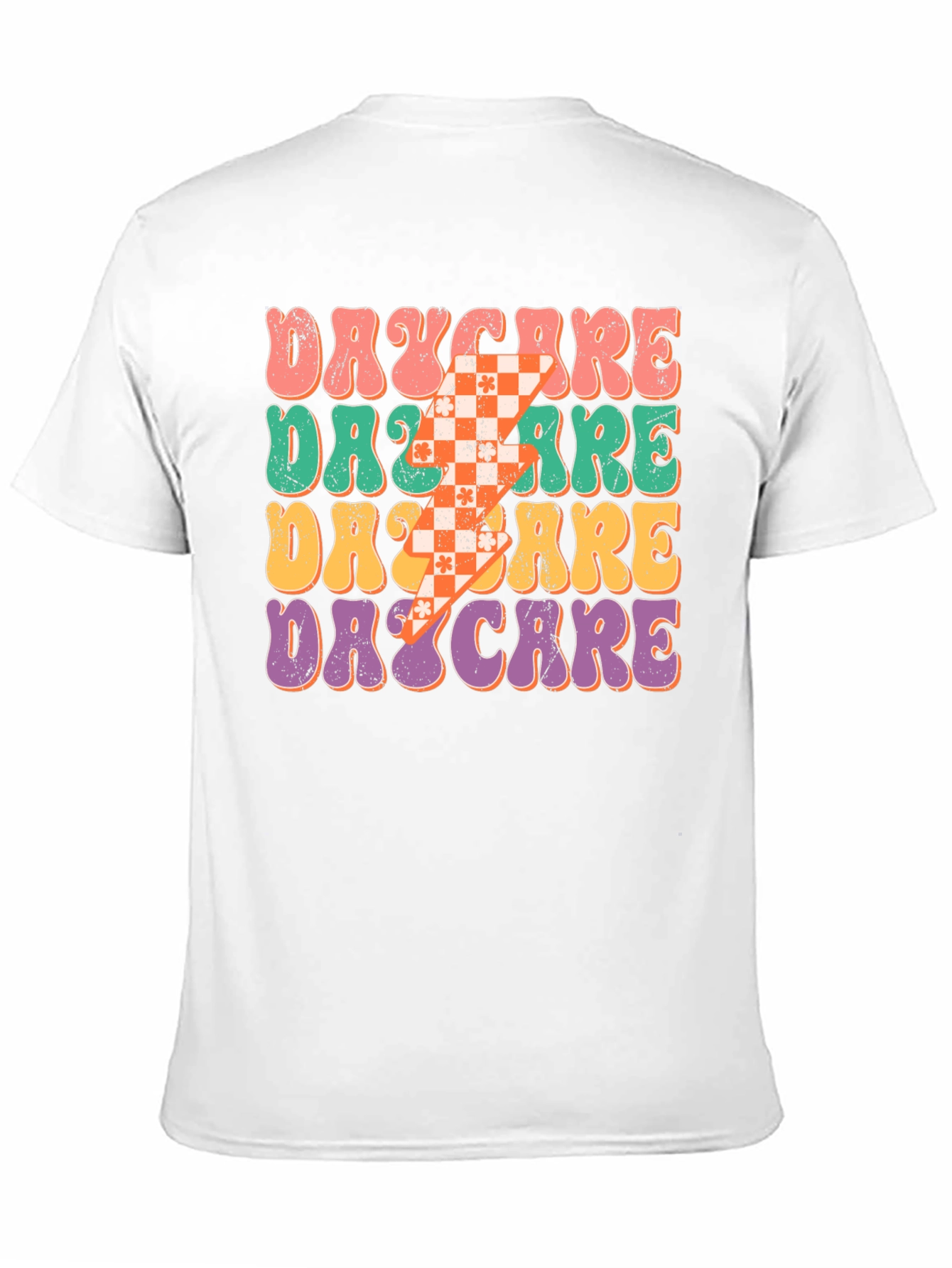 Black Retro Daycare Teacher T-Shirt view 11