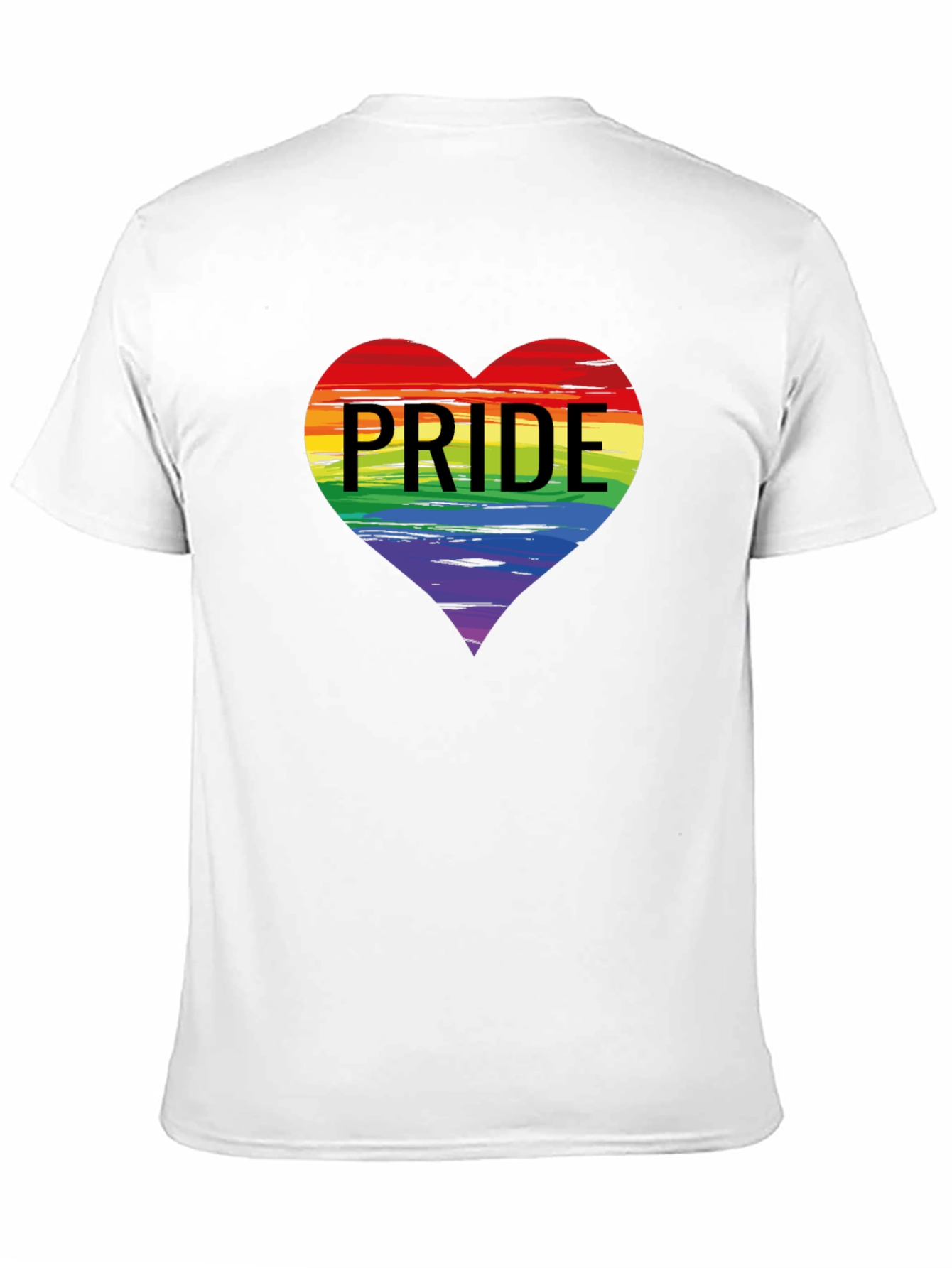 Black Pride Heart Graphic T-Shirt - Black Crew Neck Tee view 11