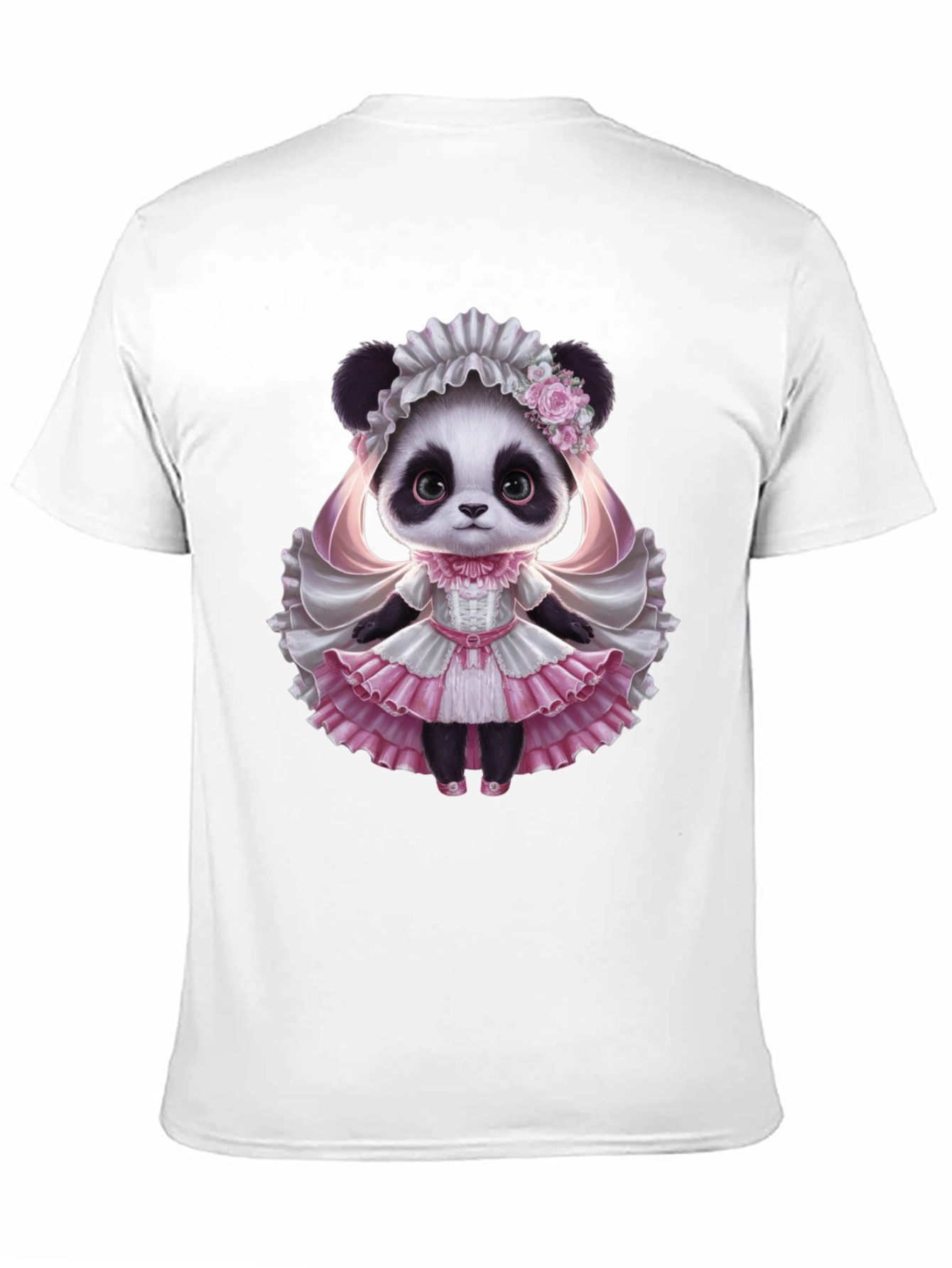 Black Panda Princess T-Shirt - Cute Animal Graphic Tee view 11