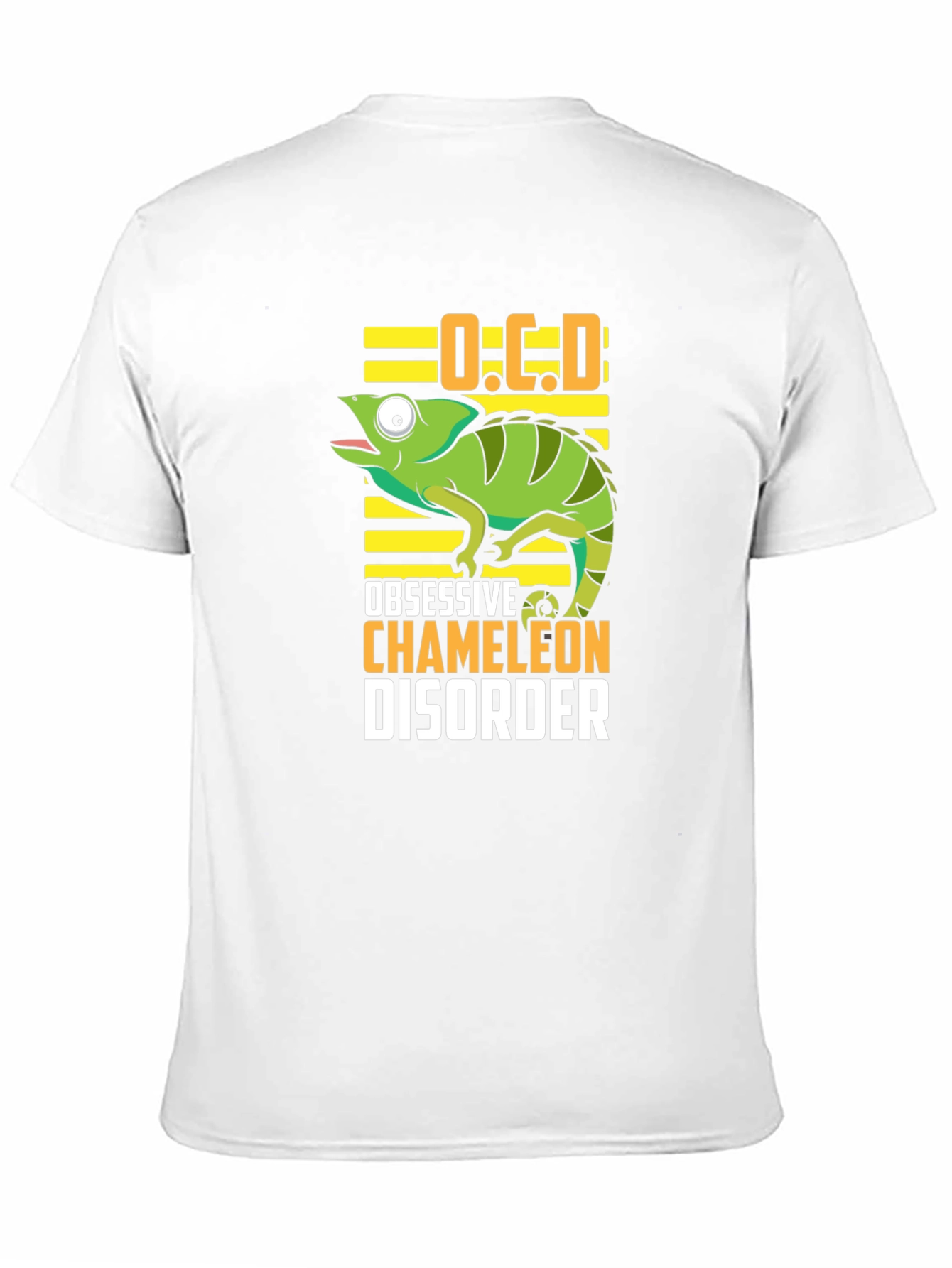 Black OCD Obsessive Chameleon Disorder T-Shirt view 11