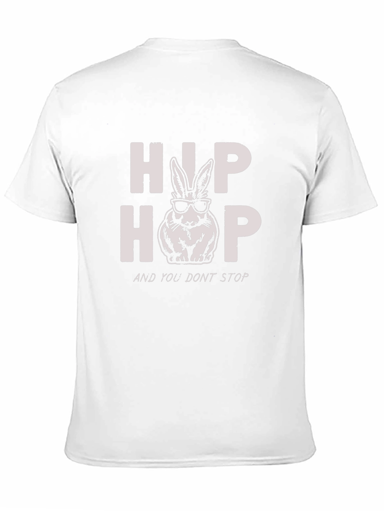 Black Hip Hop Rabbit Graphic T-Shirt - Funny Easter Tee view 11