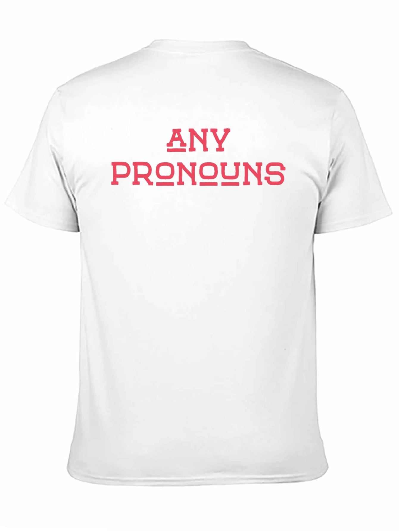 Black Any Pronouns Black Cotton T-Shirt view 11