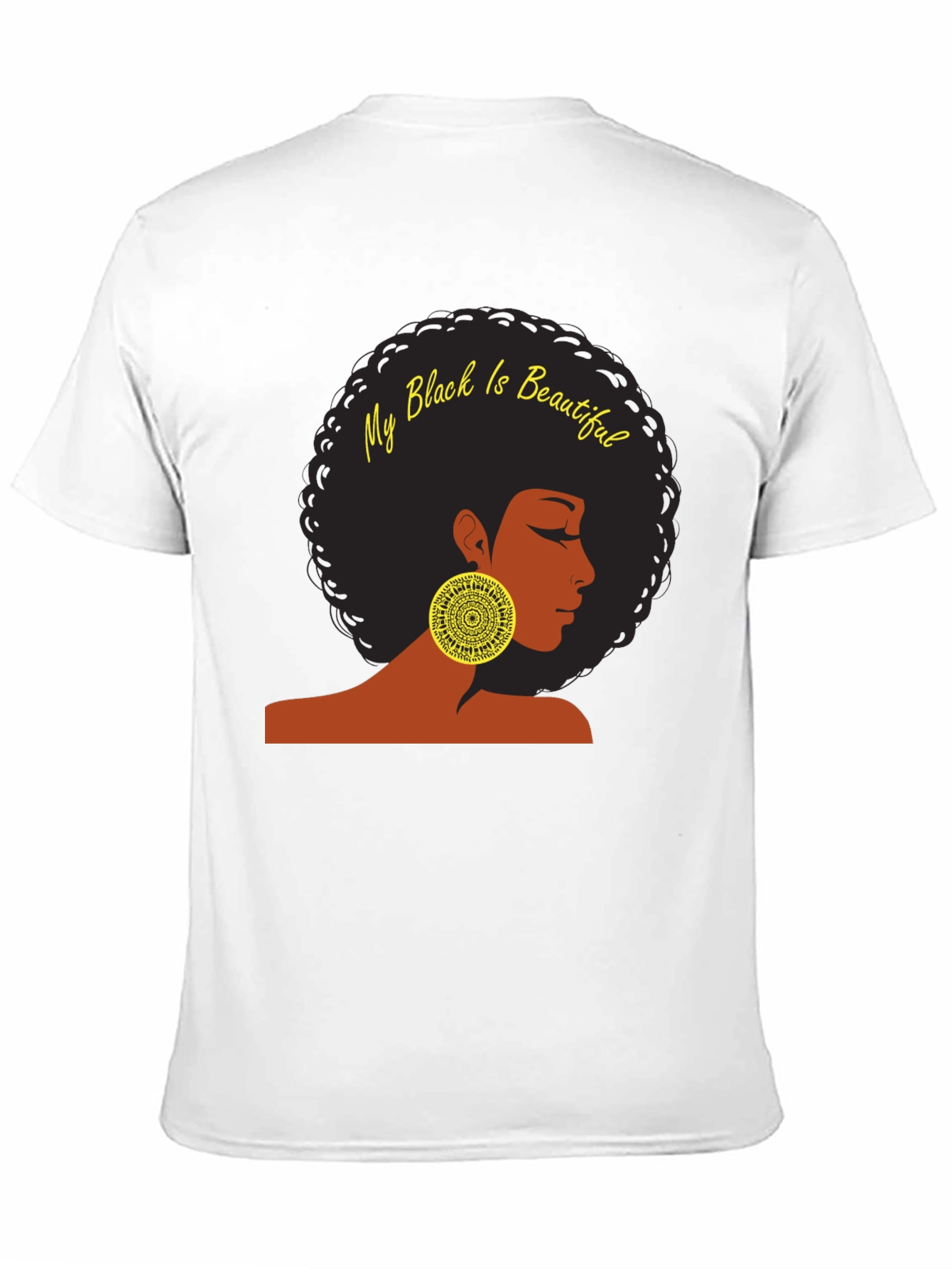 Black My Black is Beautiful T-Shirt - Afro Woman Design view 11