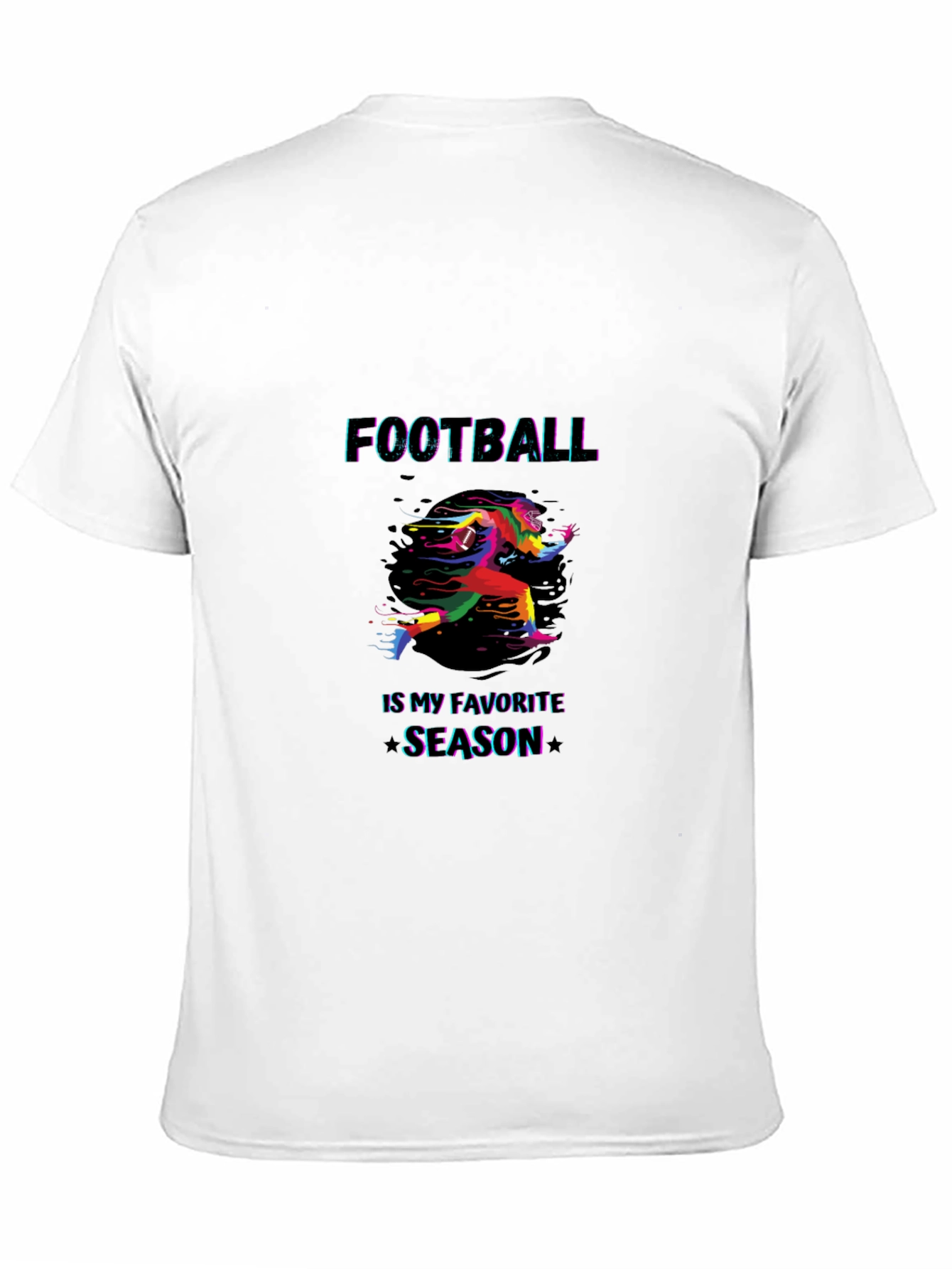Black Football Is My Favorite Season Black Graphic Tee view 11