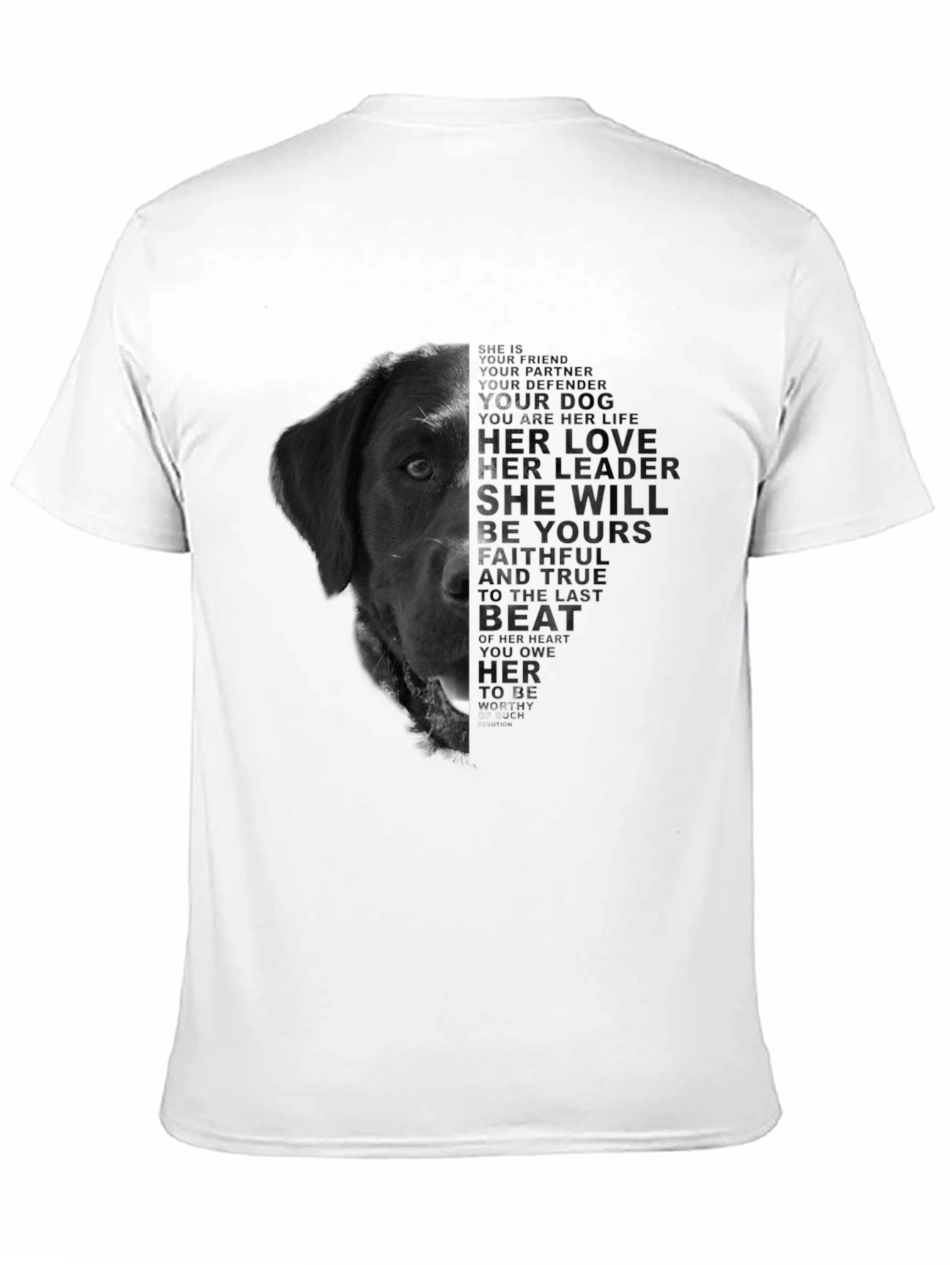 Black Dog Lover Tee: Faithful Companion T-Shirt view 11
