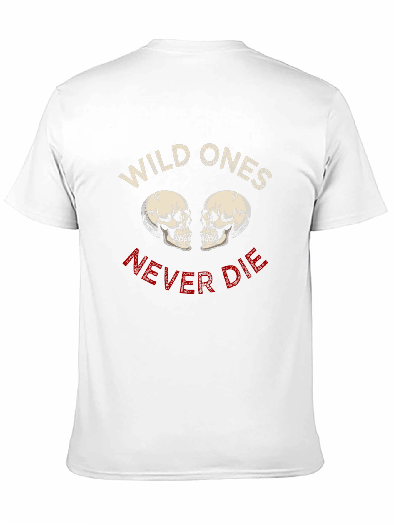 Black Wild Ones Never Die Skull Graphic Tee view 11