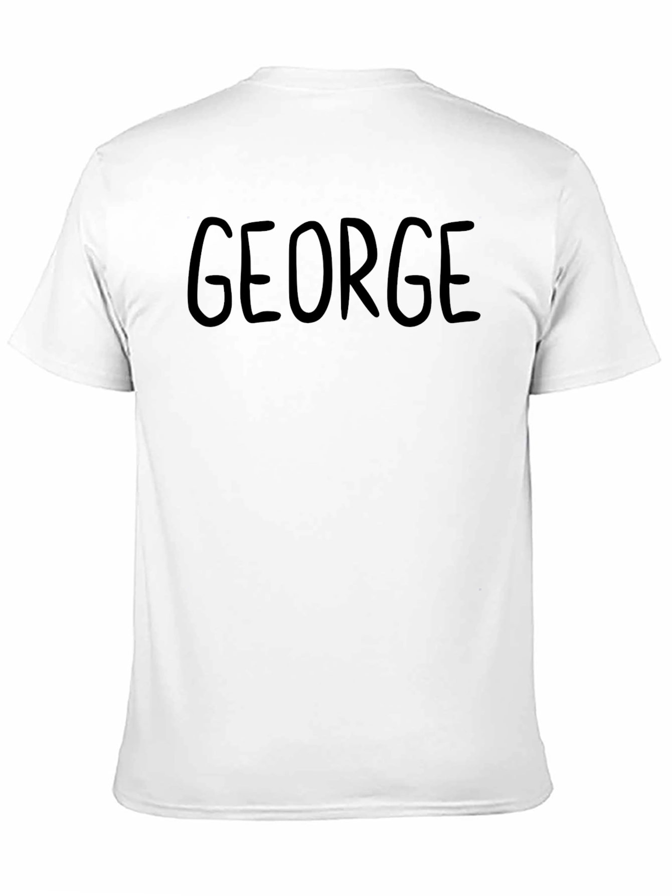 Black George Black Tee - Personalized Name T-Shirt view 11