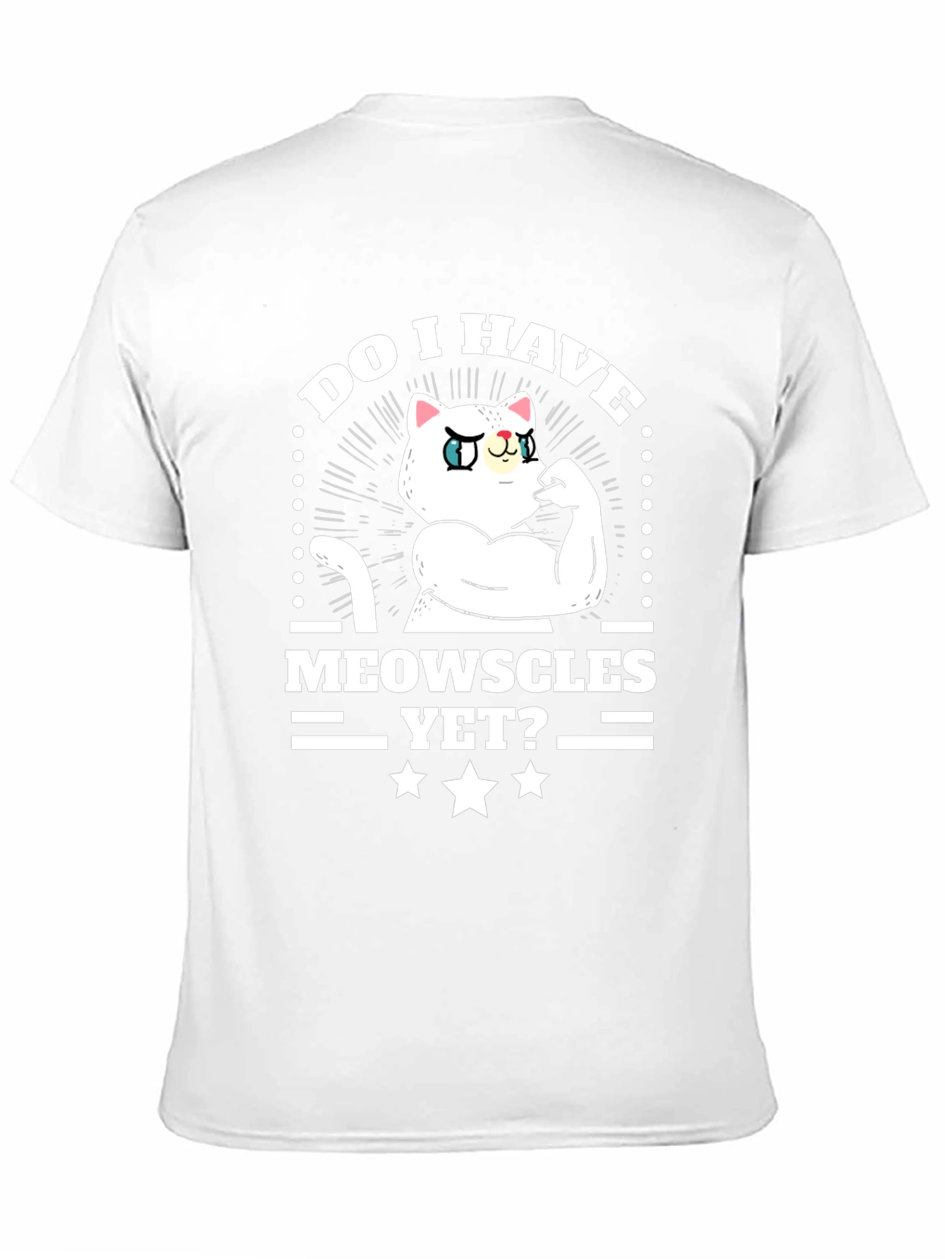 Black Funny Cat Muscles T-Shirt - Do I Have Meowscles Yet? view 11