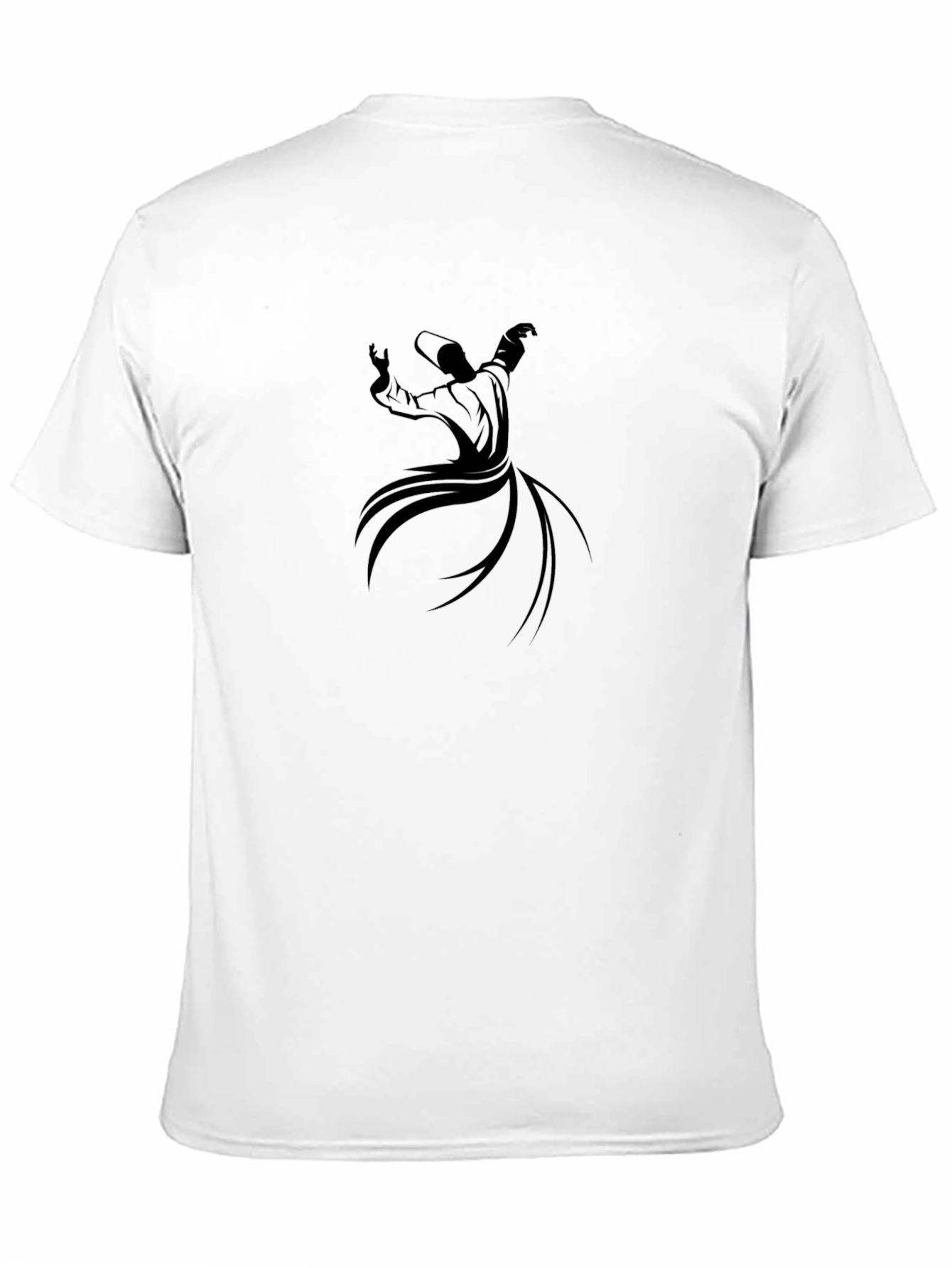Black Whirling Dervish Graphic Tee - Unique Black T-Shirt view 11