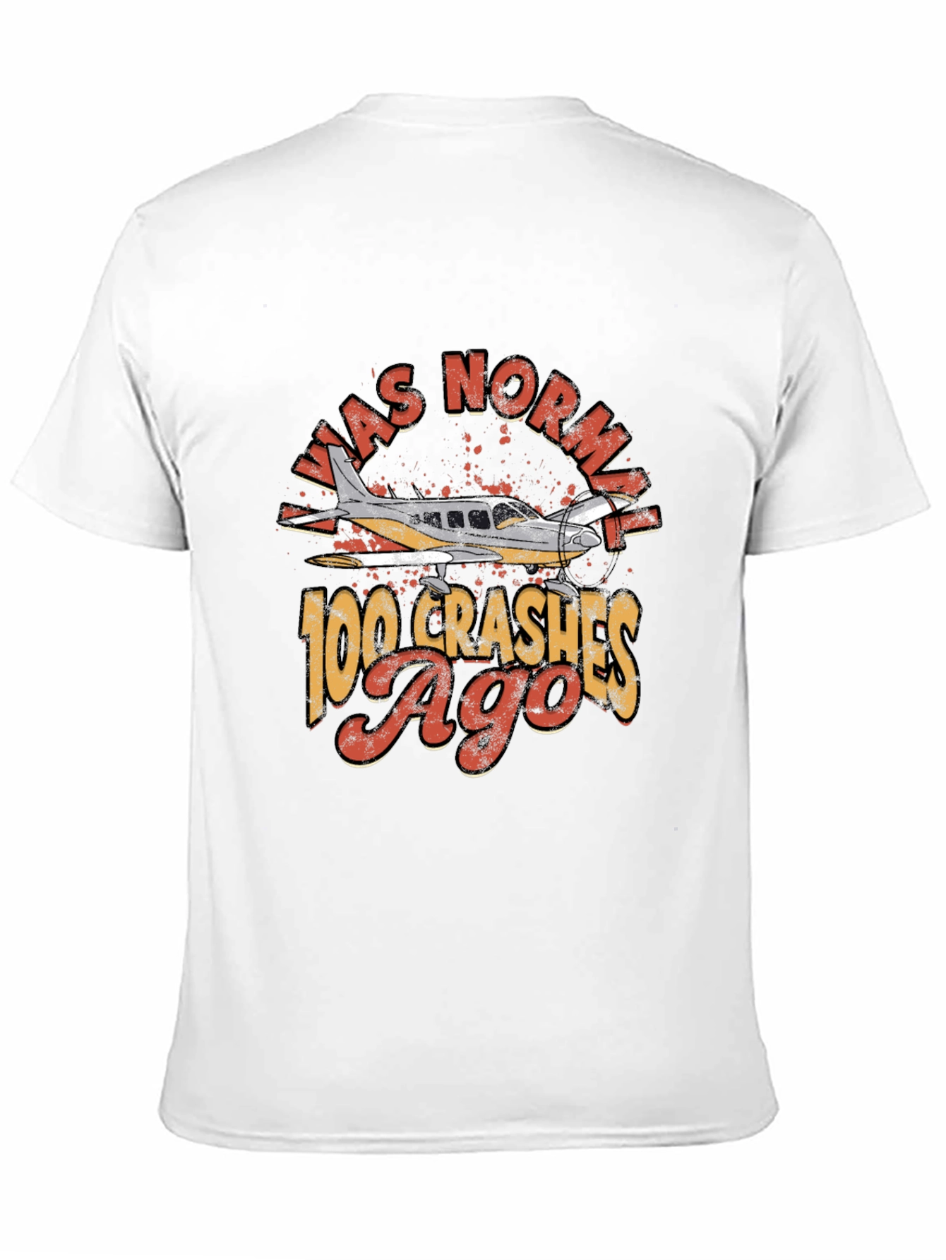 Black Was Normal 100 Crashes Ago Pilot T-Shirt view 11