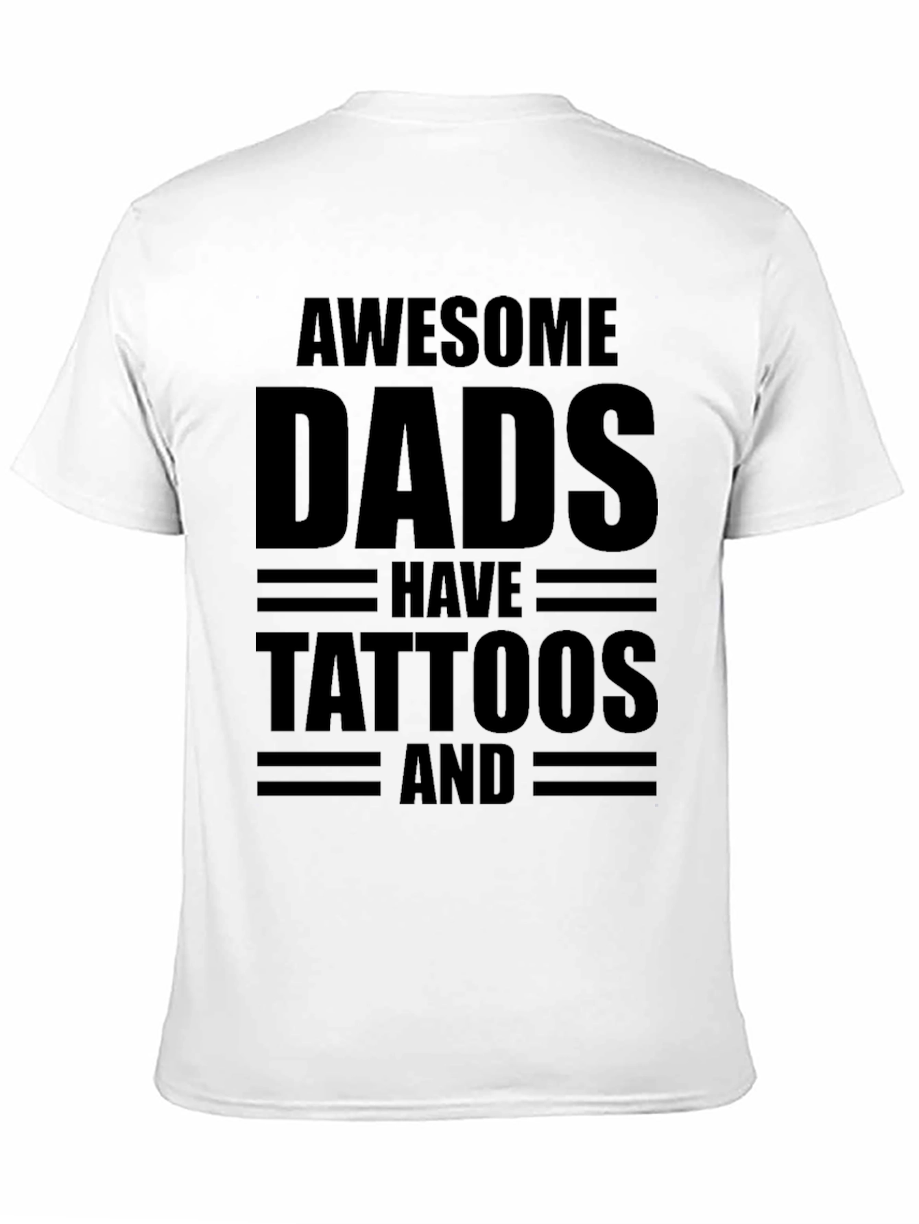 Black Awesome Dads Have Tattoos T-Shirt view 11