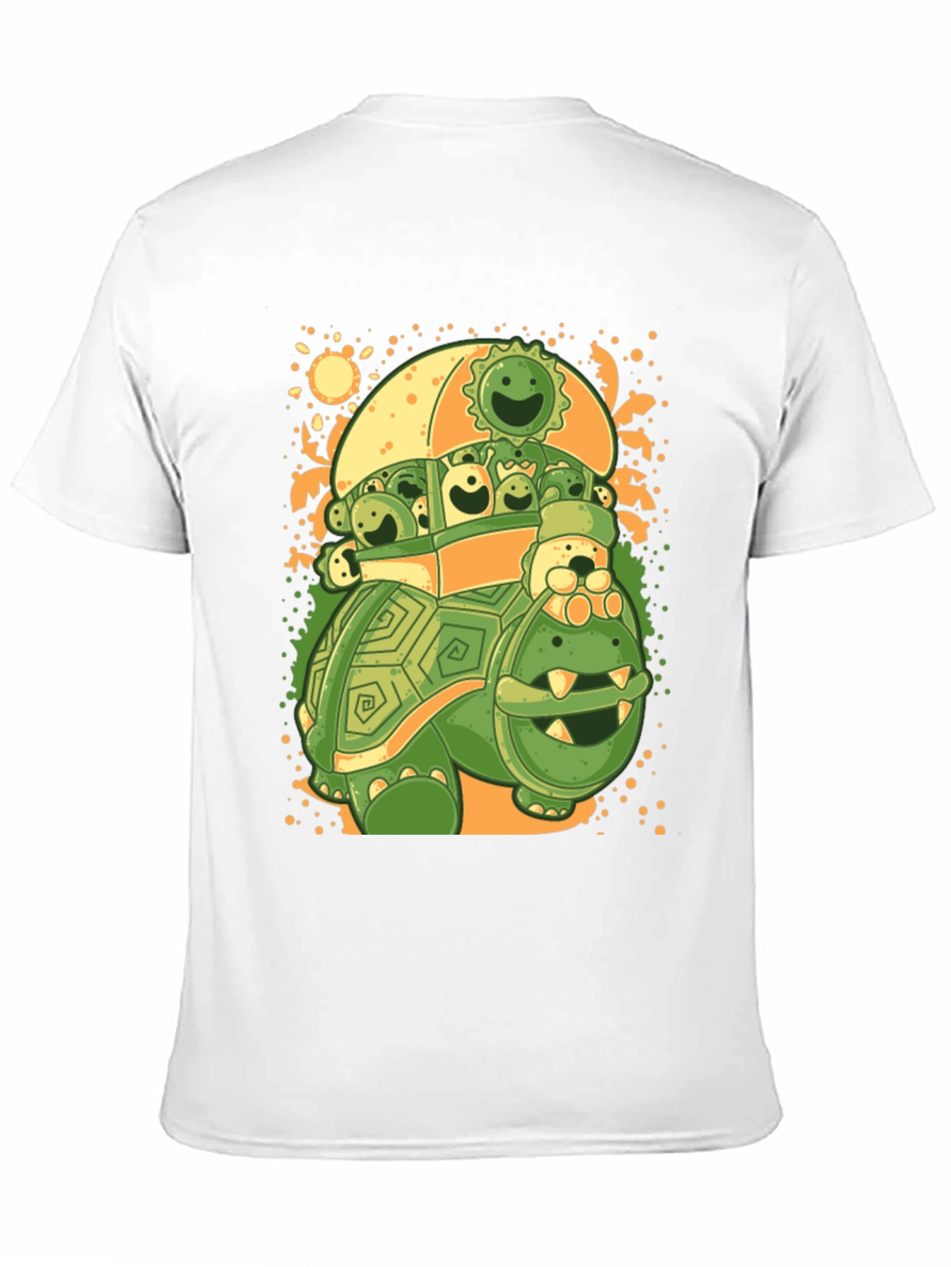 Black Turtle with Friends Graphic T-Shirt view 11