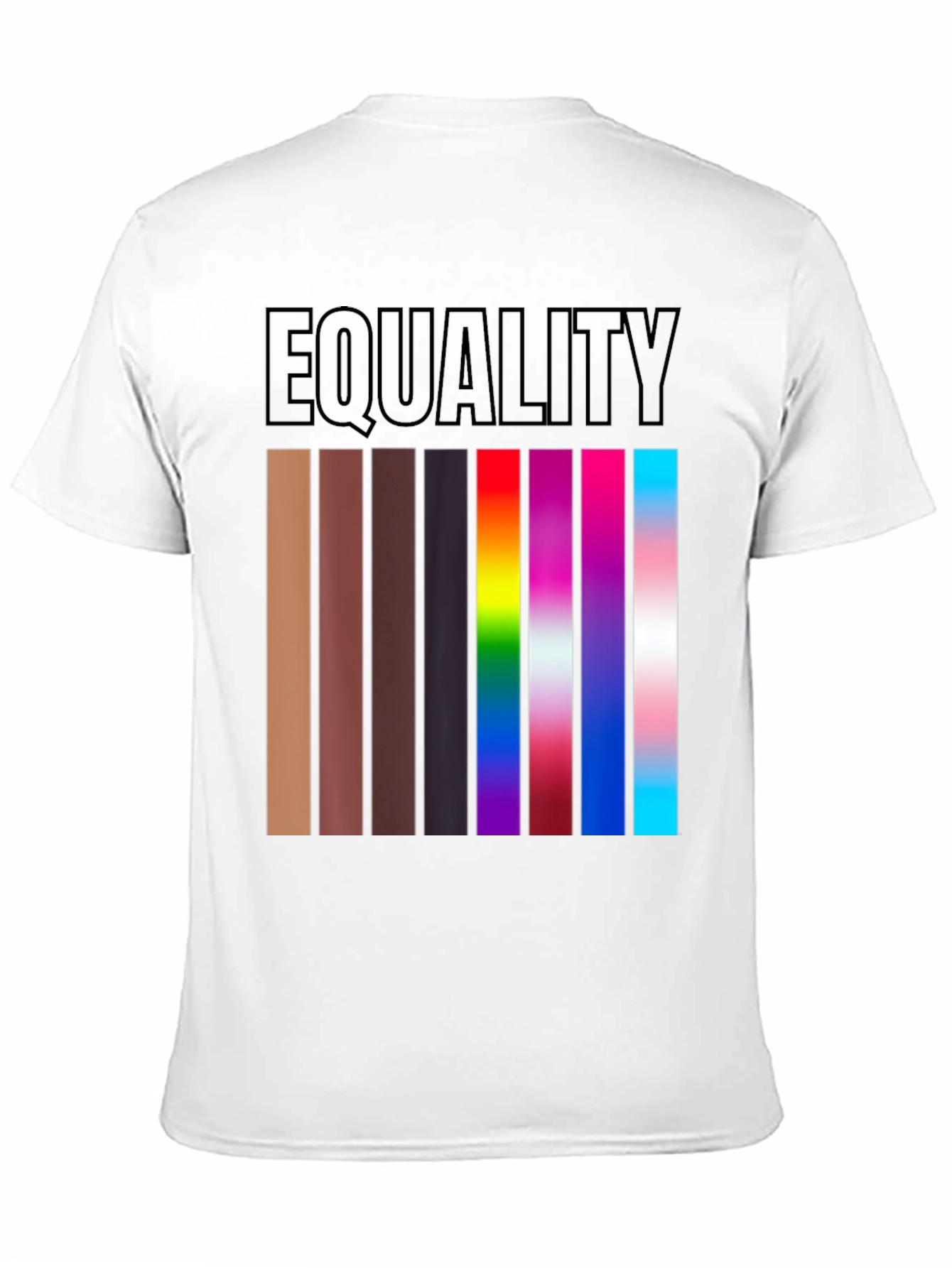 Black Equality T-Shirt Diverse Skin Tones & LGBTQ+ Pride view 11