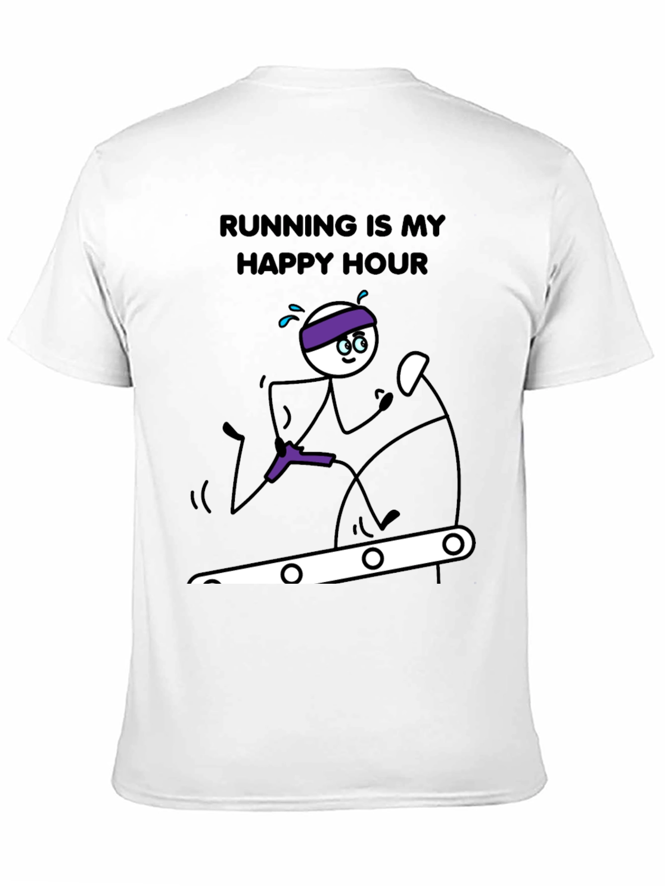 Black Running is My Happy Hour T-Shirt view 11