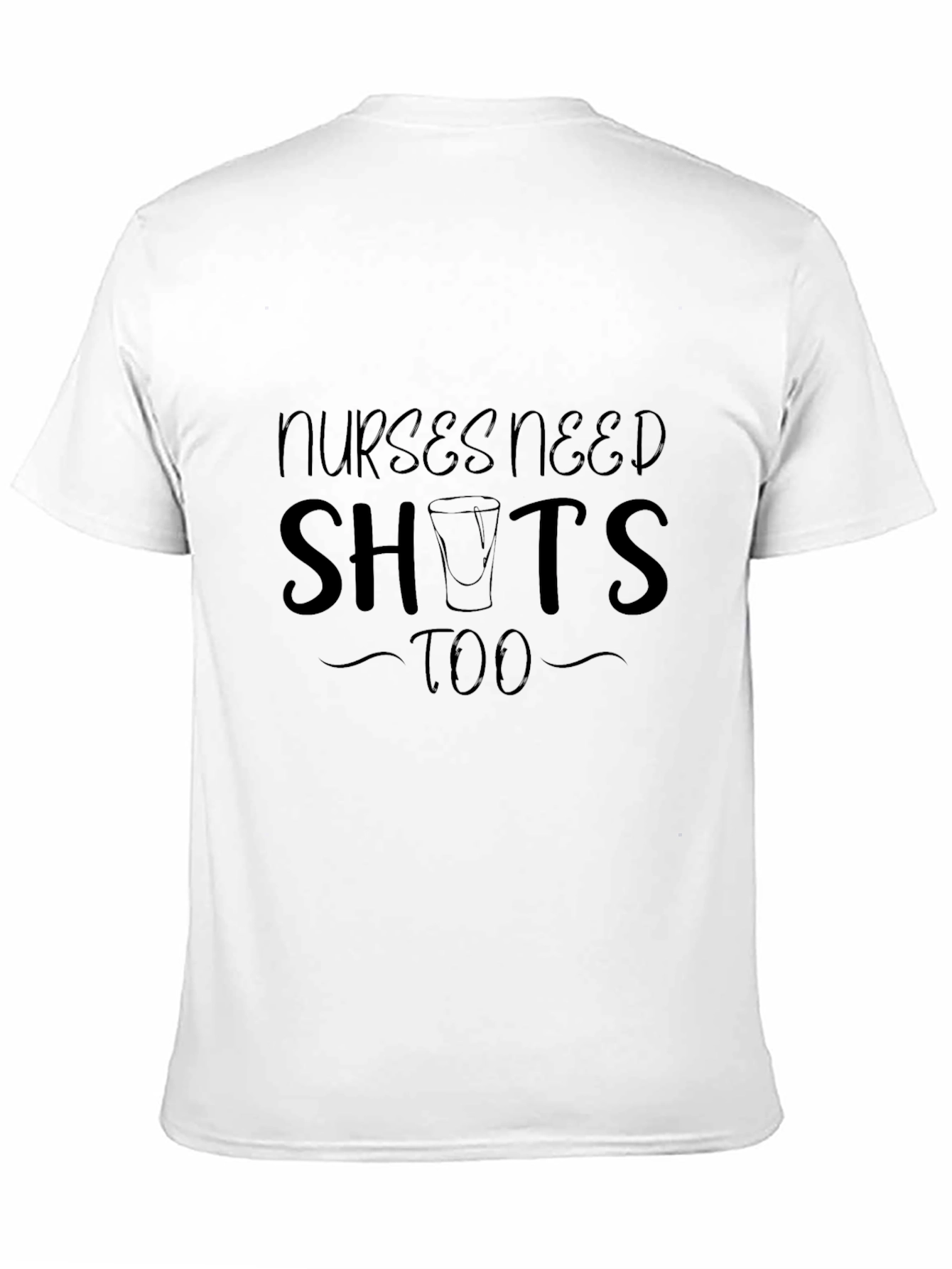 Black Nurses Need Shots Too Black Graphic T-Shirt view 11