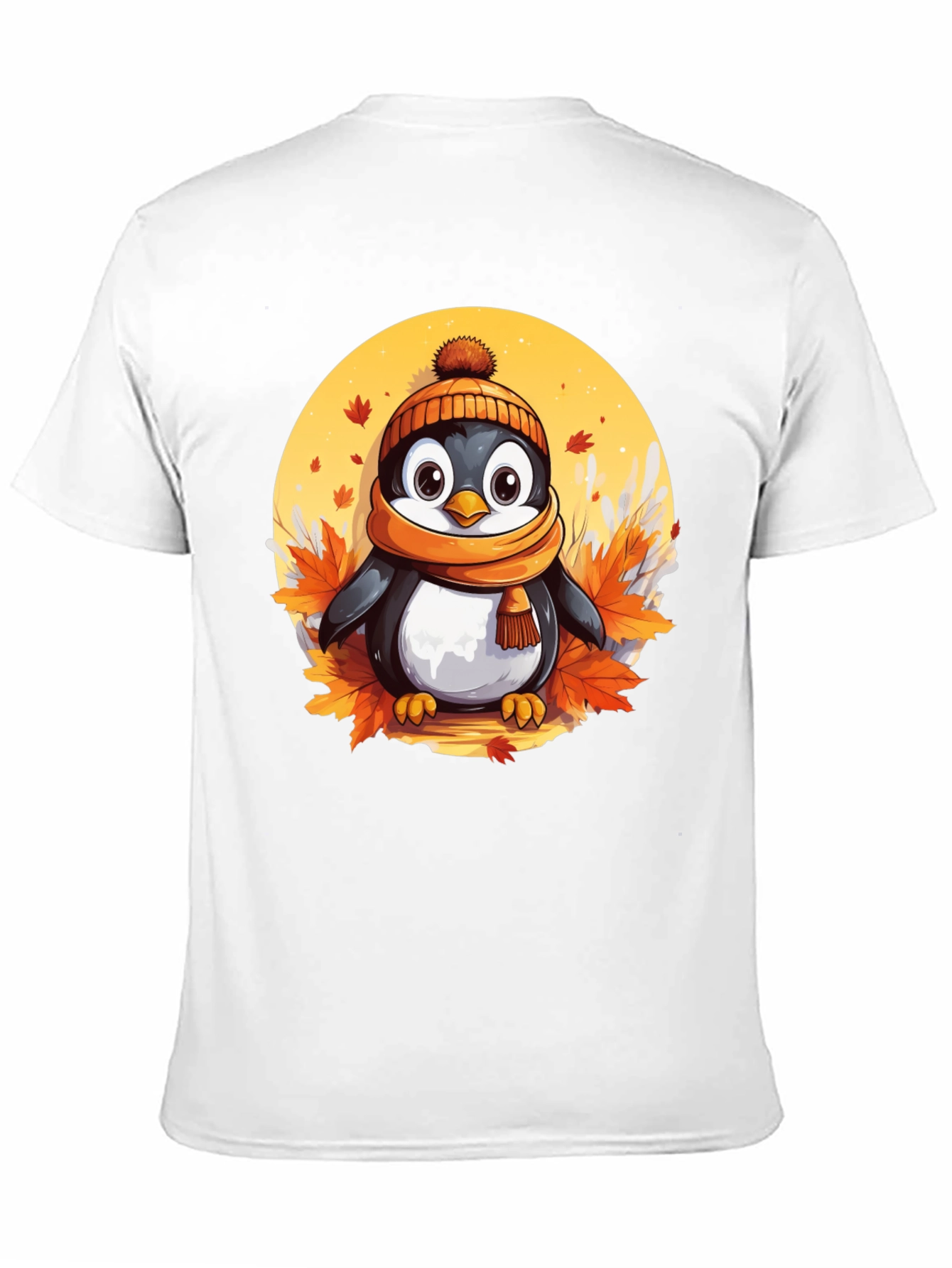 Black Cute Autumn Penguin Graphic Tee view 11