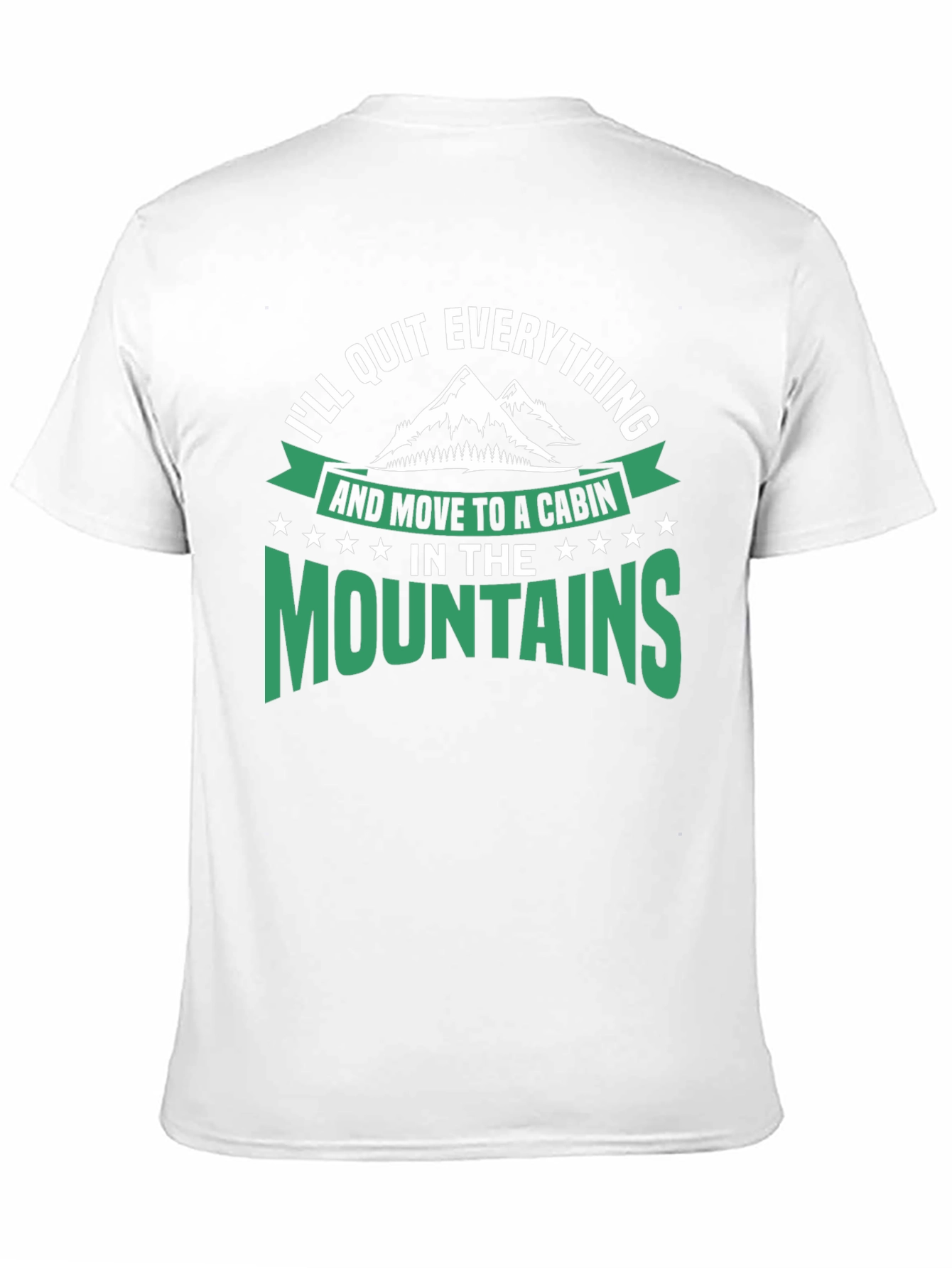 Black Cabin in the Mountains Graphic T-Shirt view 11