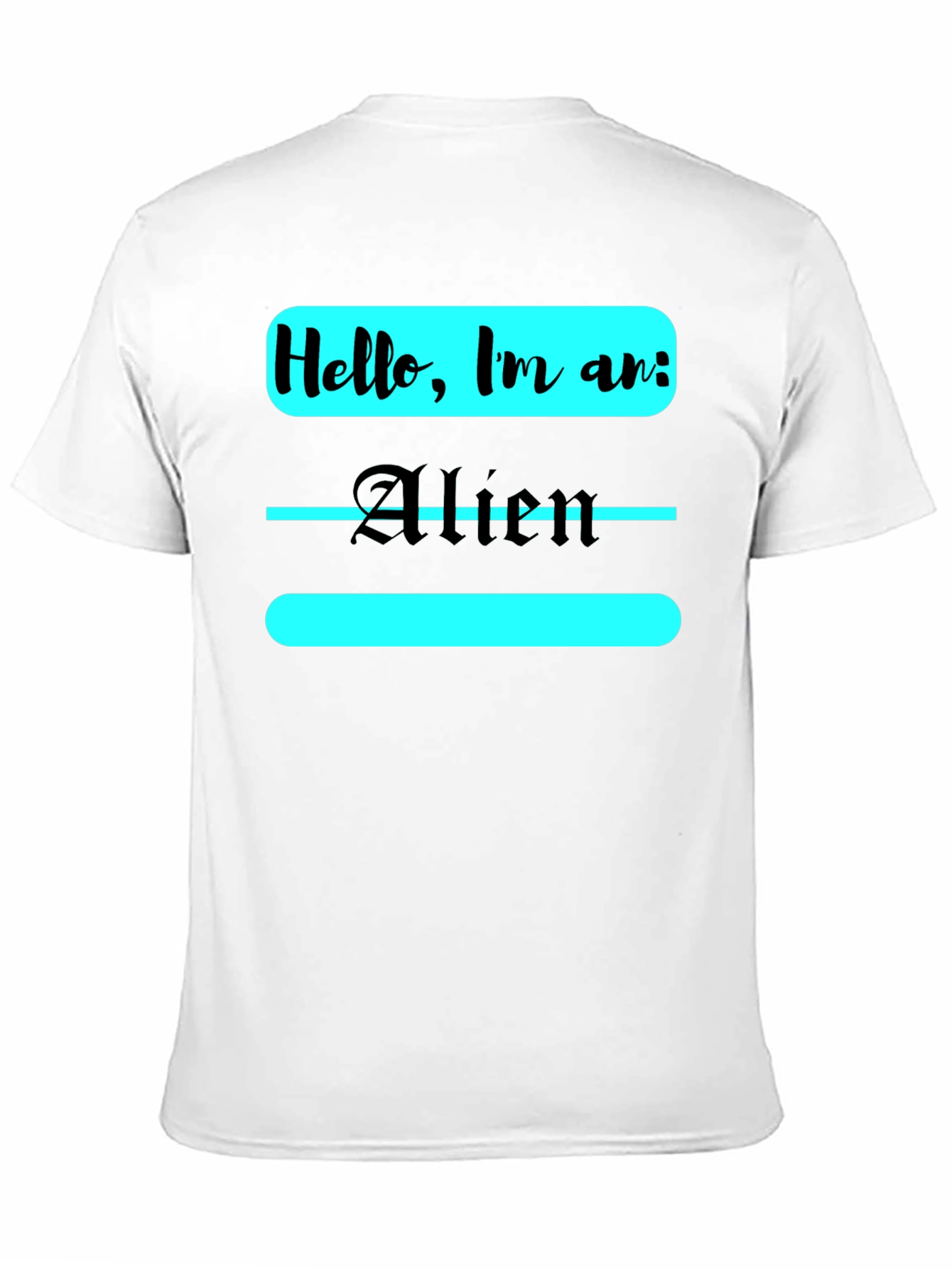 Black Hello, I'm an Alien T-Shirt view 11