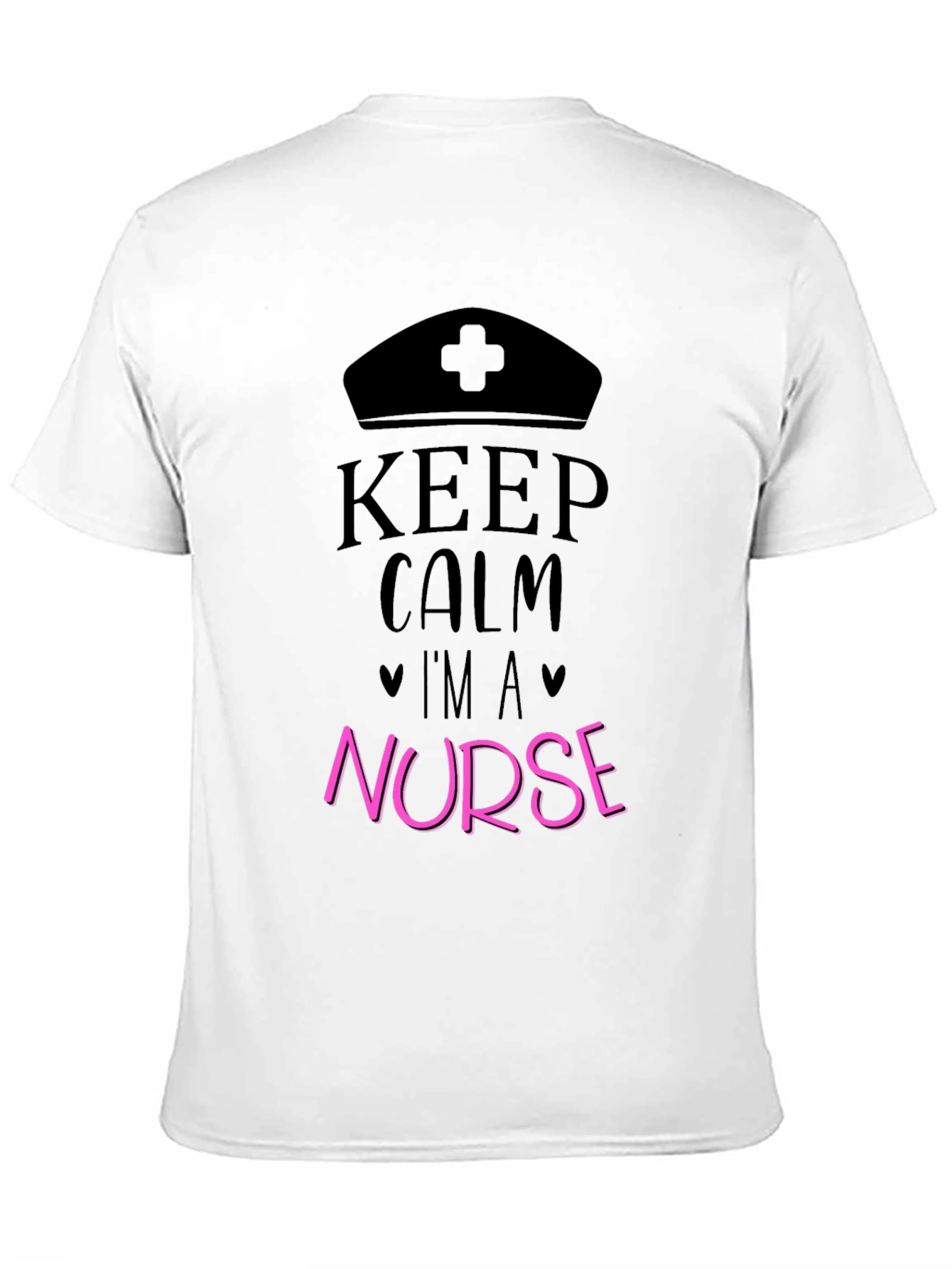 Black Keep Calm I'm A Nurse Black T-Shirt view 11