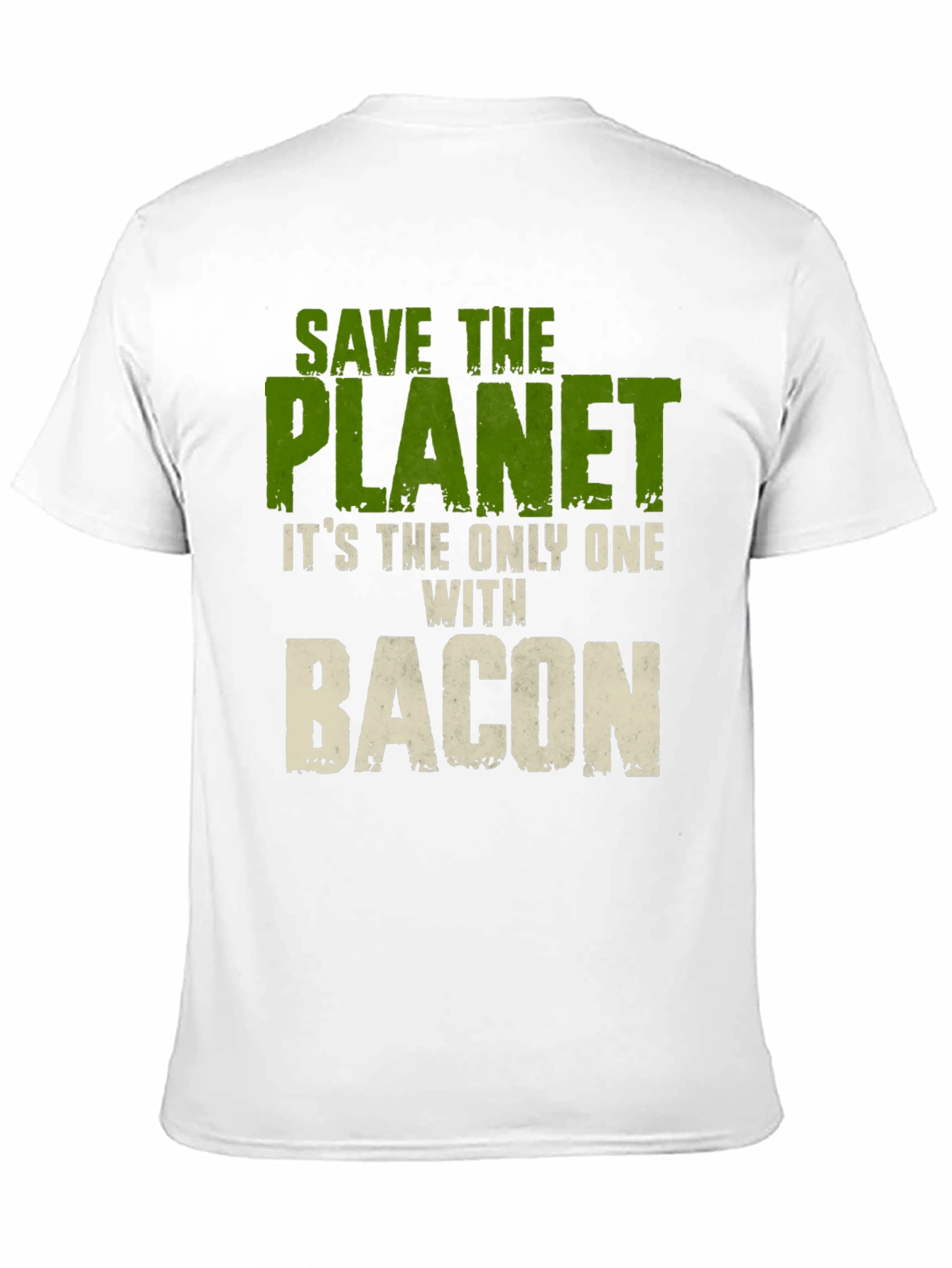 Black Save The Planet Bacon Graphic T-Shirt view 11