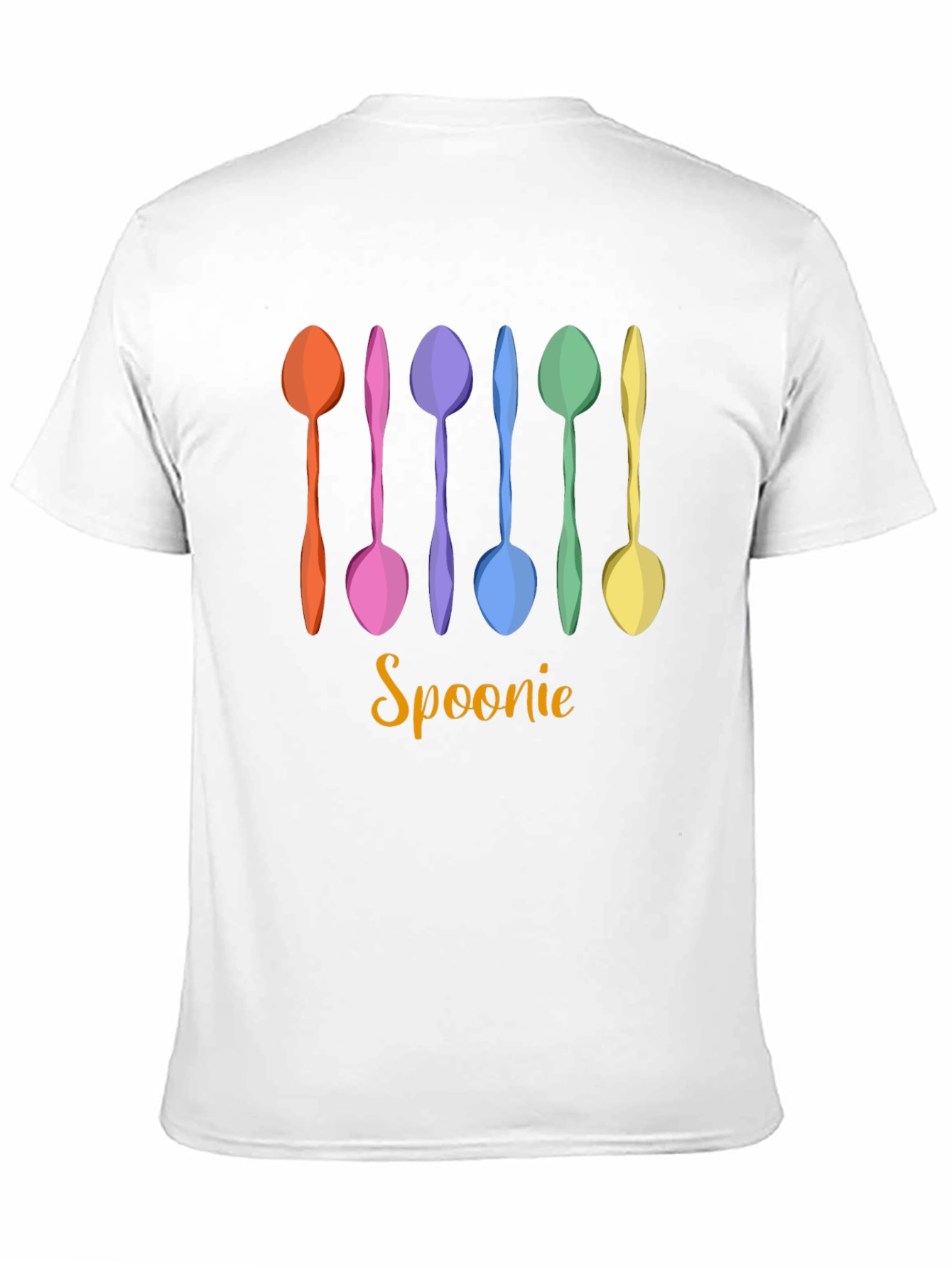 Black Spoonie T-Shirt - Colorful Spoon Design view 11