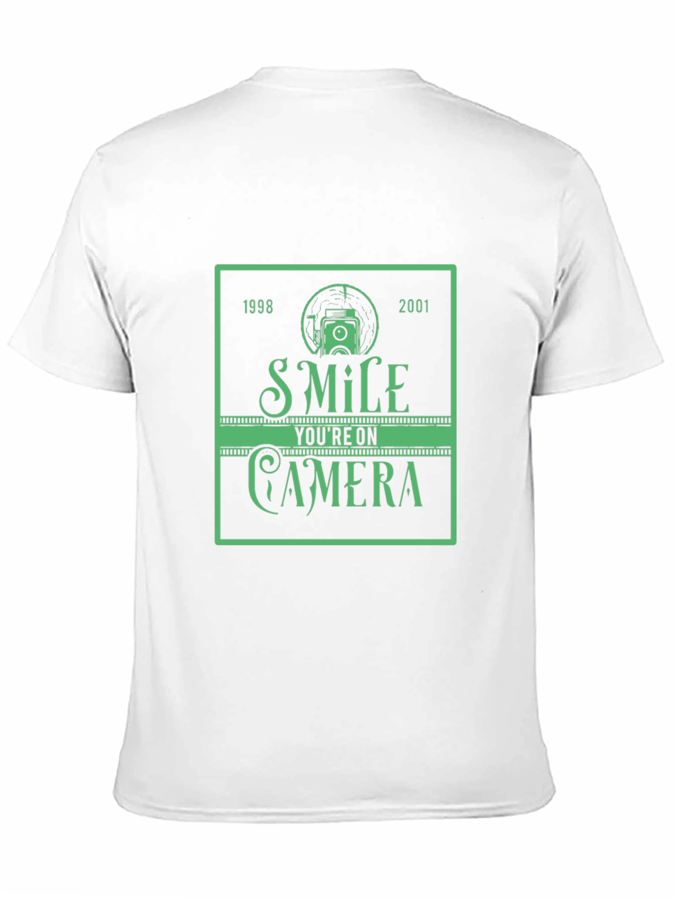 Black Smile You're on Camera Black T-Shirt view 11