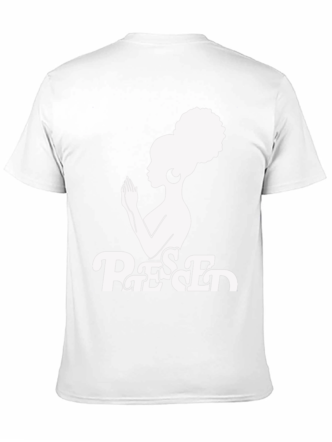Black Blessed Graphic T-Shirt - Afro Woman Design view 11