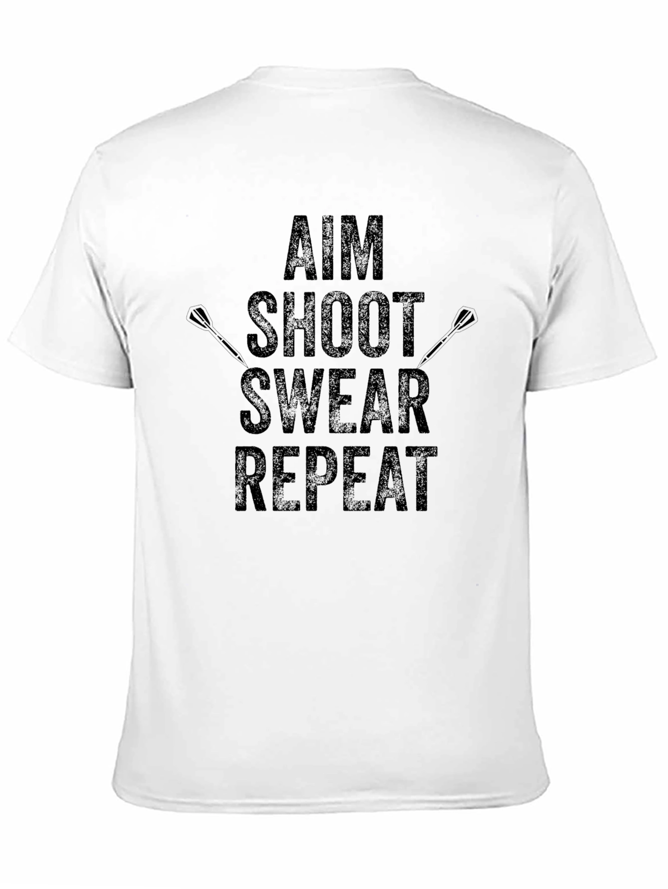 Black Aim Shoot Swear Repeat - Men's Graphic T-Shirt view 11