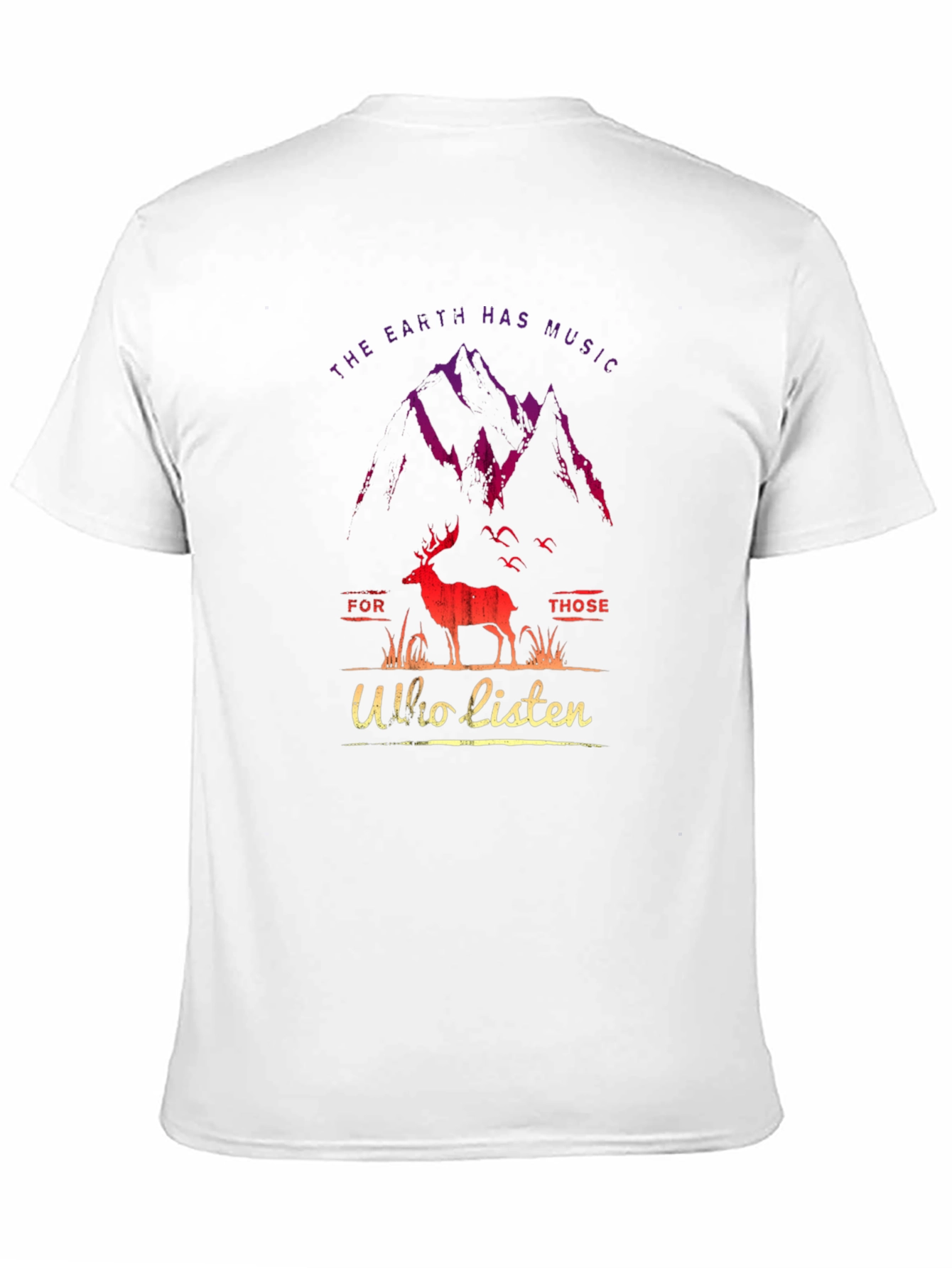 Black Earth Music Deer Graphic T-Shirt - Listen to Nature view 11