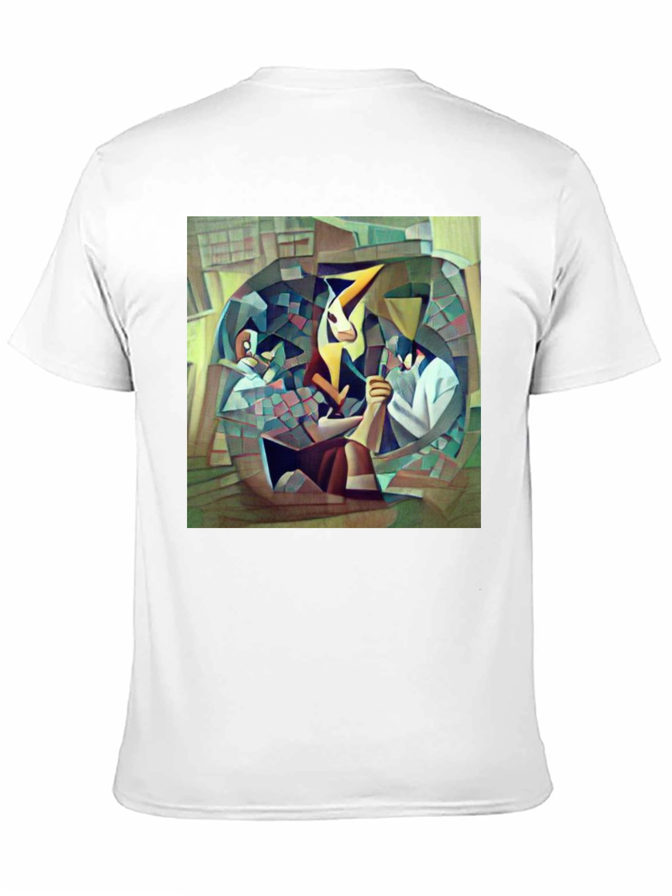 Black Abstract Art Graphic T-Shirt, Unique Design view 11