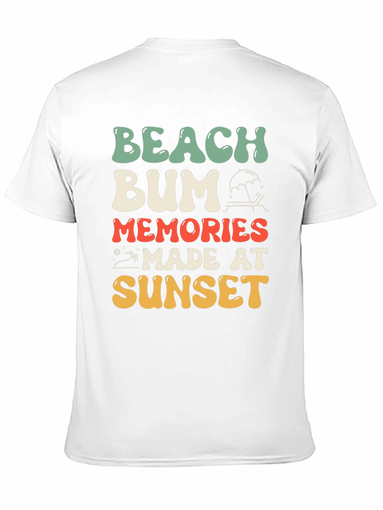 Black Beach Bum Sunset Memories T-Shirt view 11