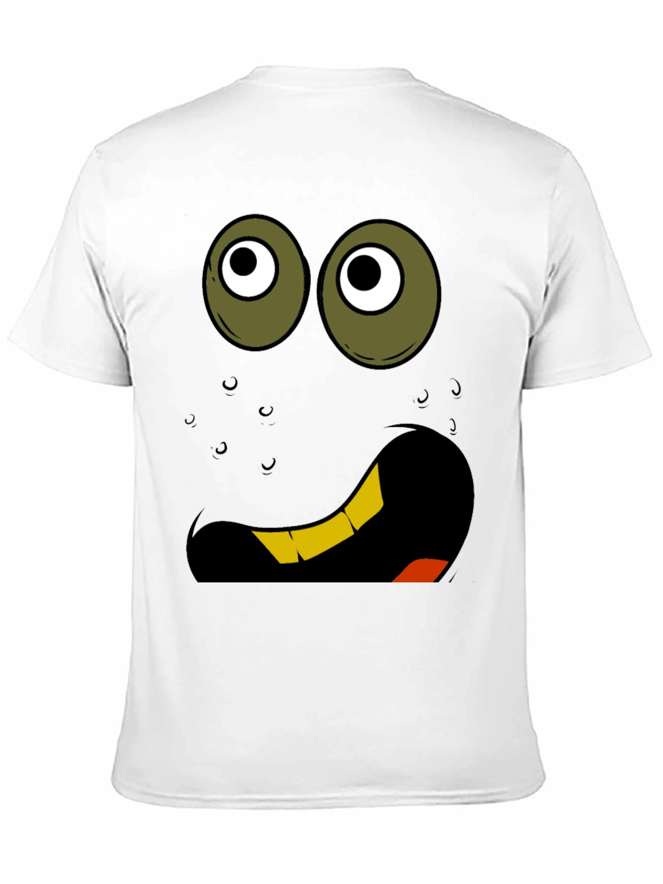 Black Funny Cartoon Face Graphic T-Shirt view 11