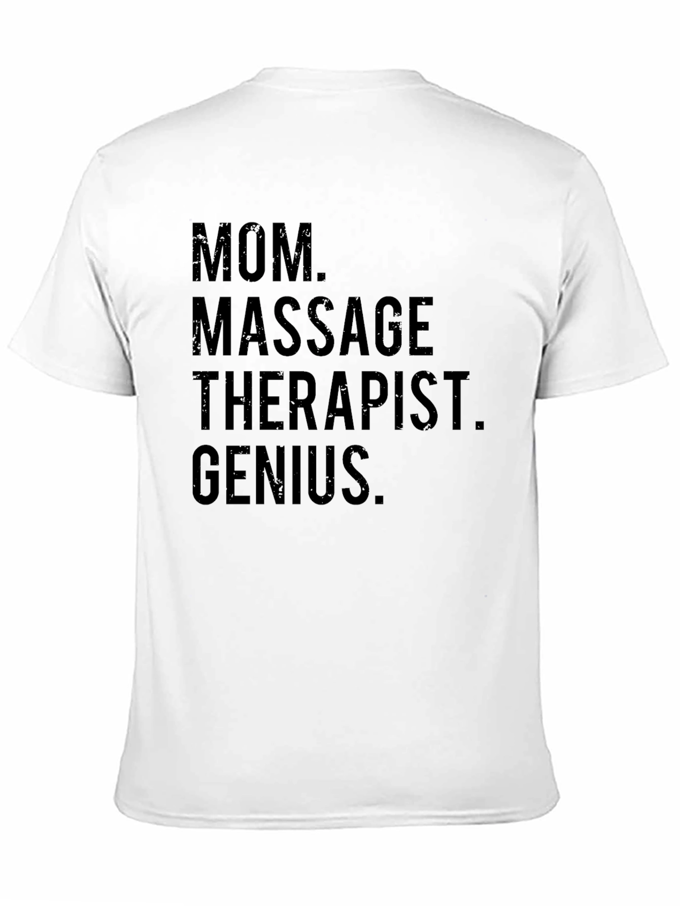Black Mom Massage Therapist Genius Black T-Shirt view 11